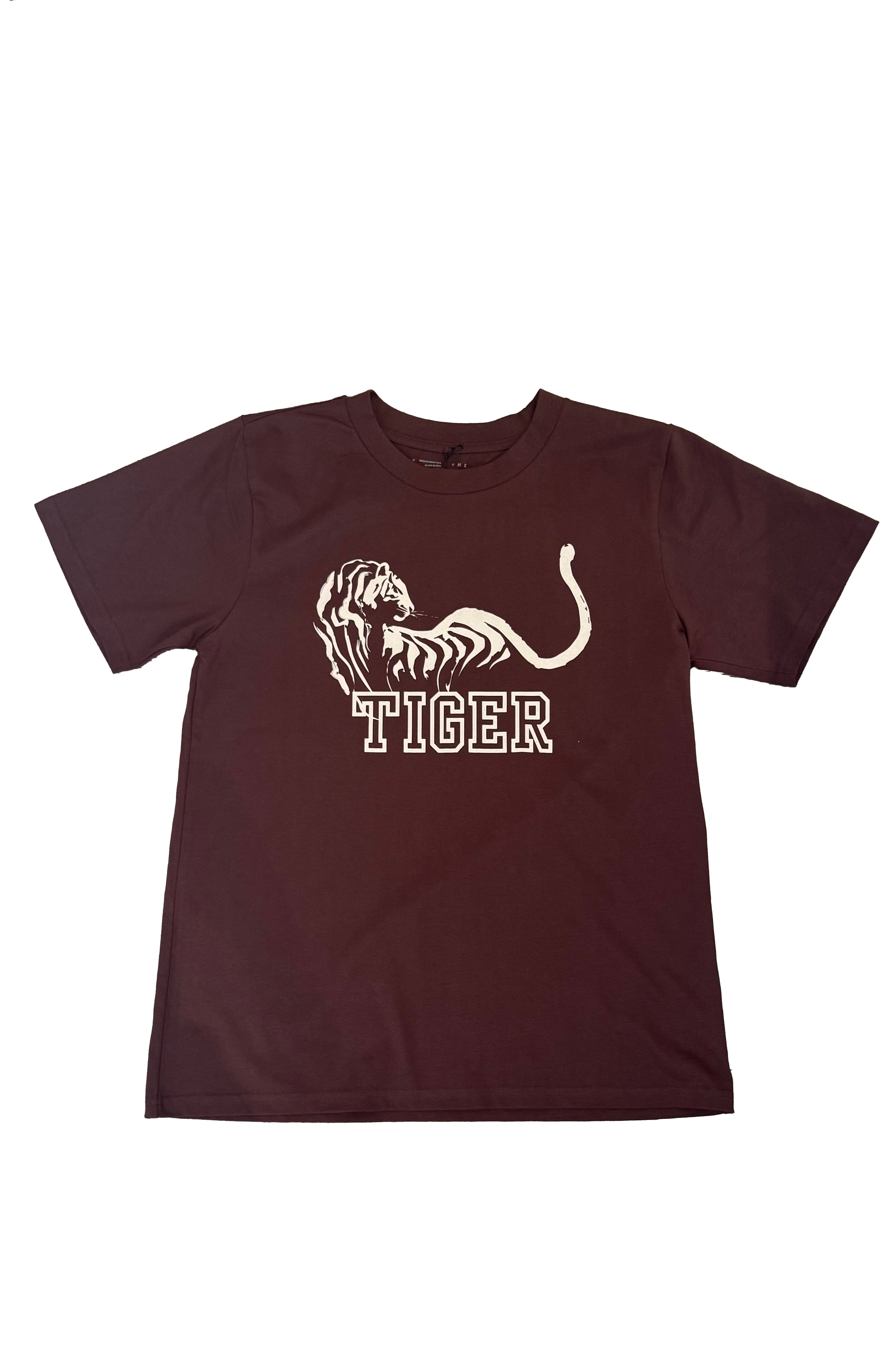 Tiger Tee Oversized - Choc/Cream
