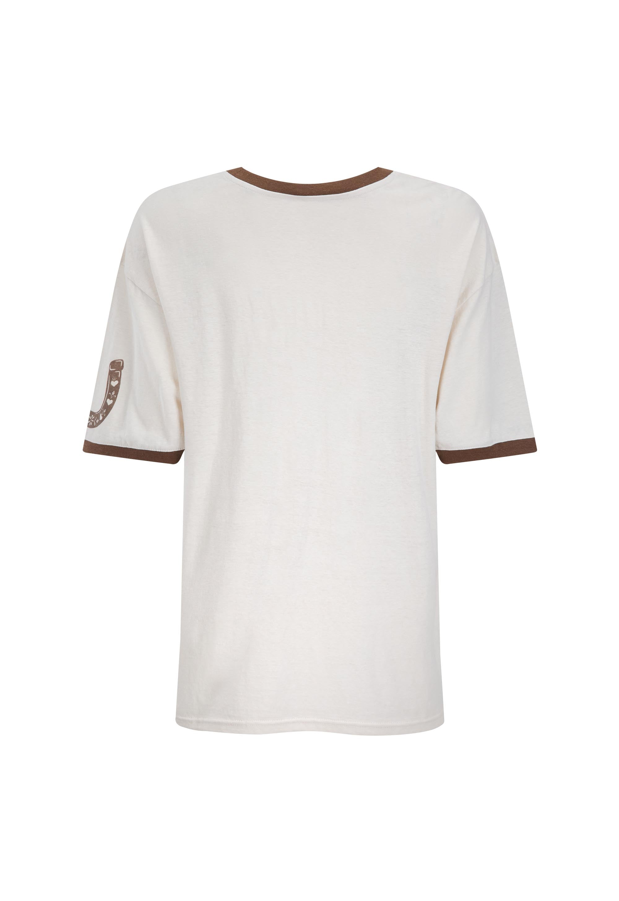 Texas Sweetheart Oversized Biker Tee - Vintage Cream