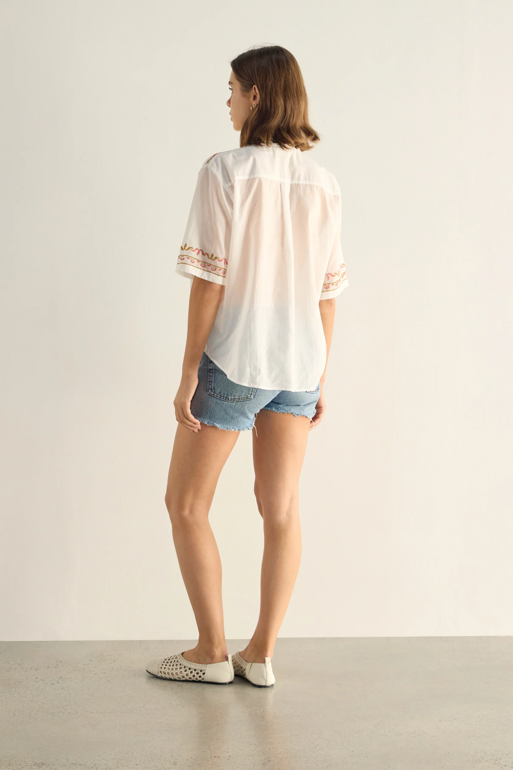 Vesper Embroidered Blouse - White