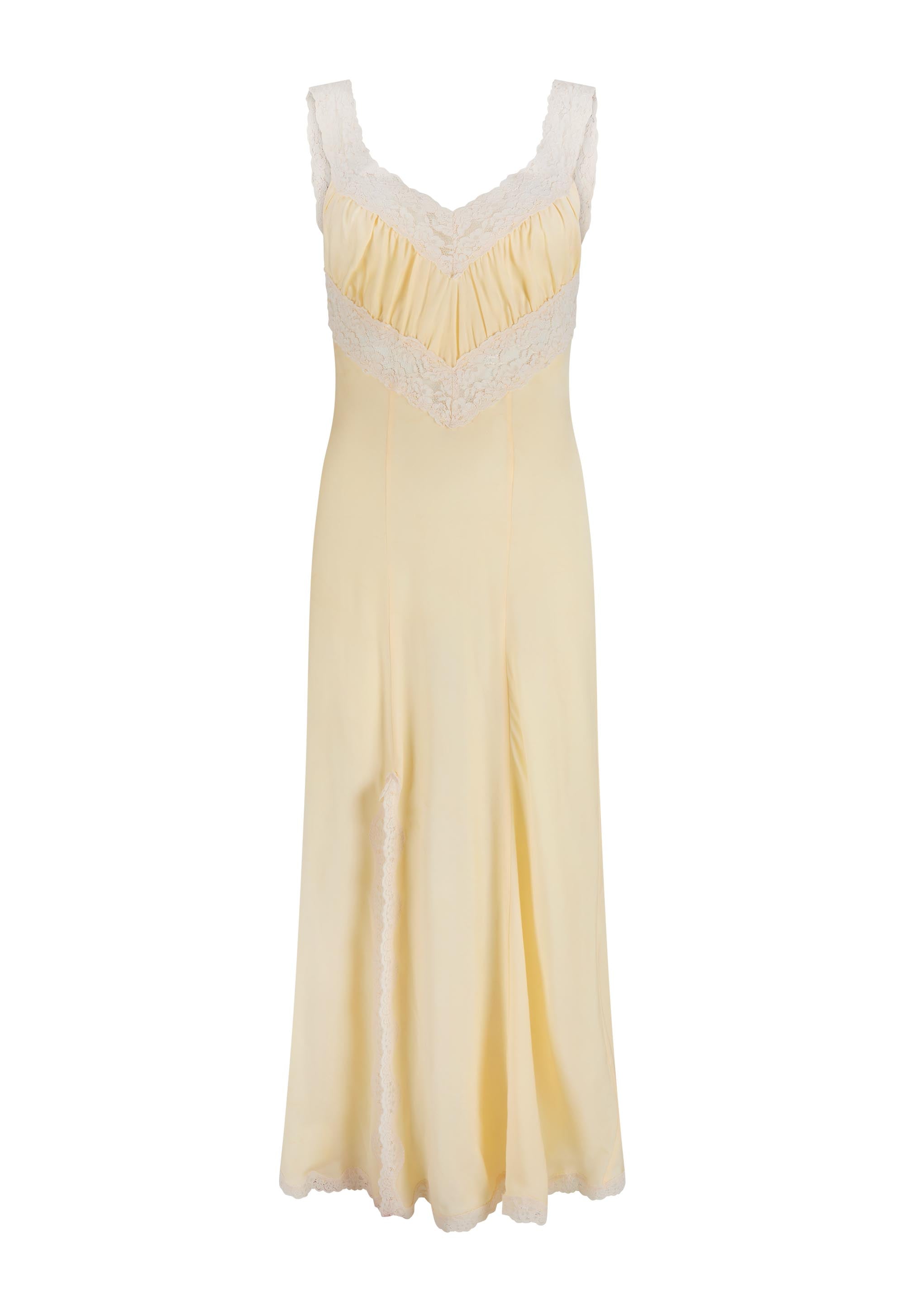 Vina Lace Slip Dress - Buttermilk
