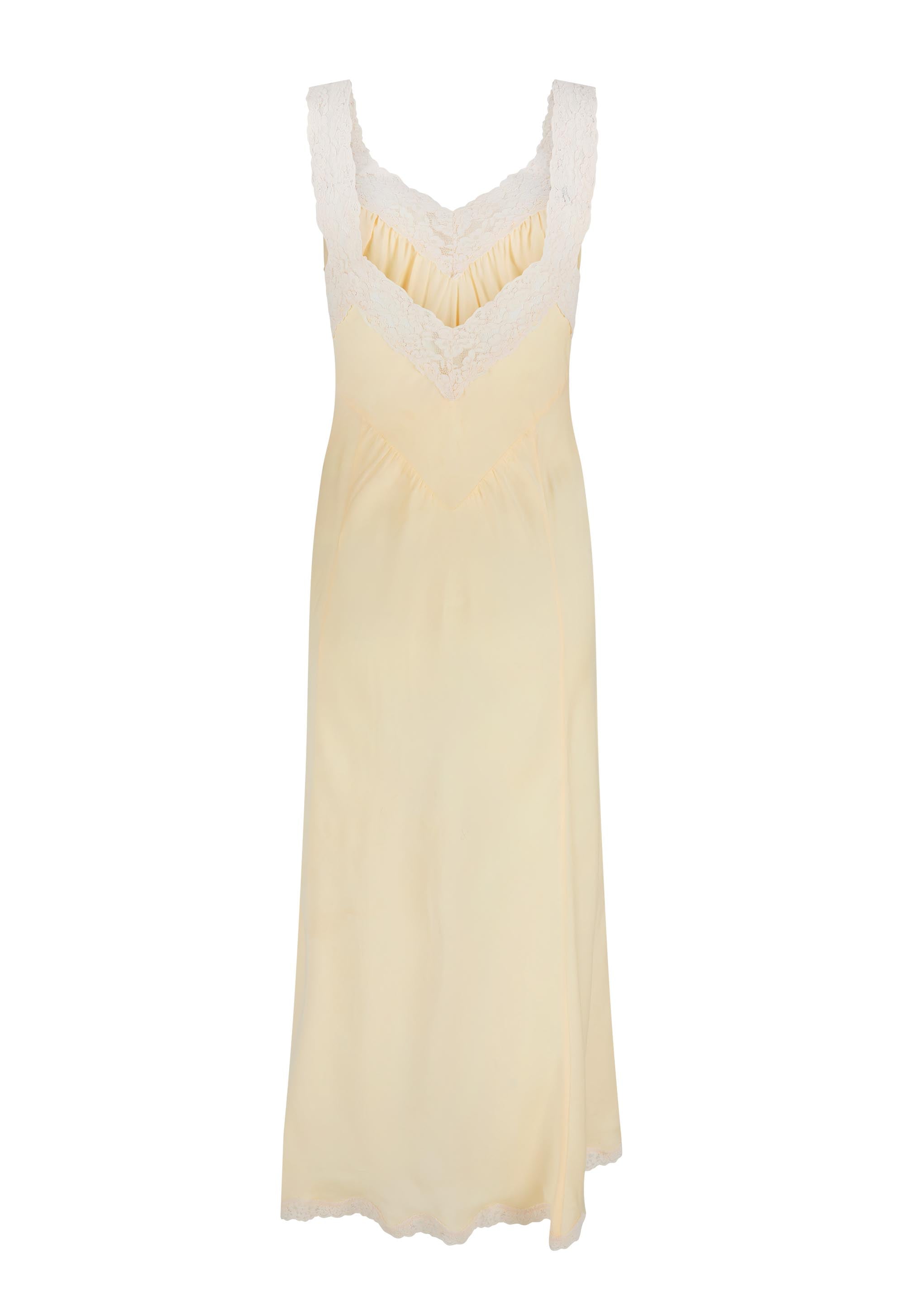 Vina Lace Slip Dress - Buttermilk