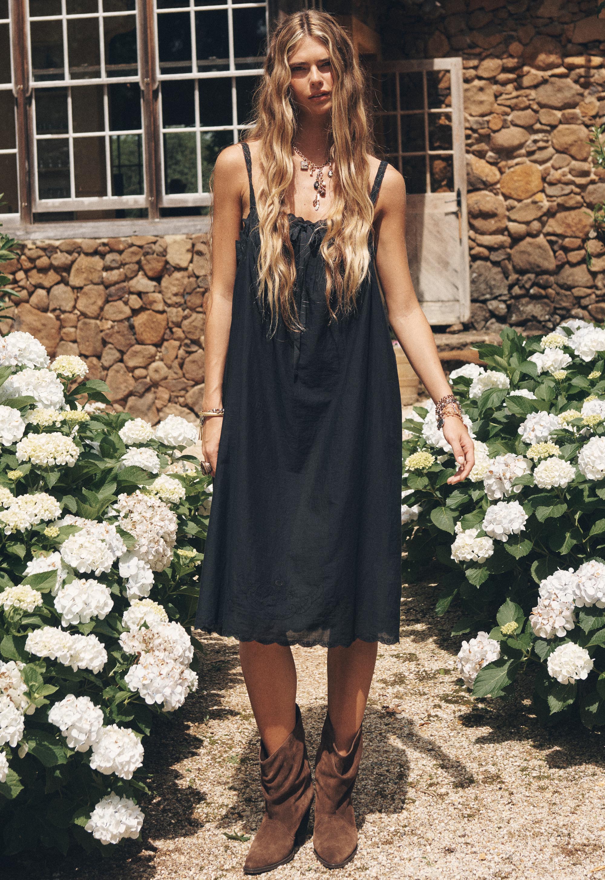 Vintage Petticoat Midi Dress - Onyx