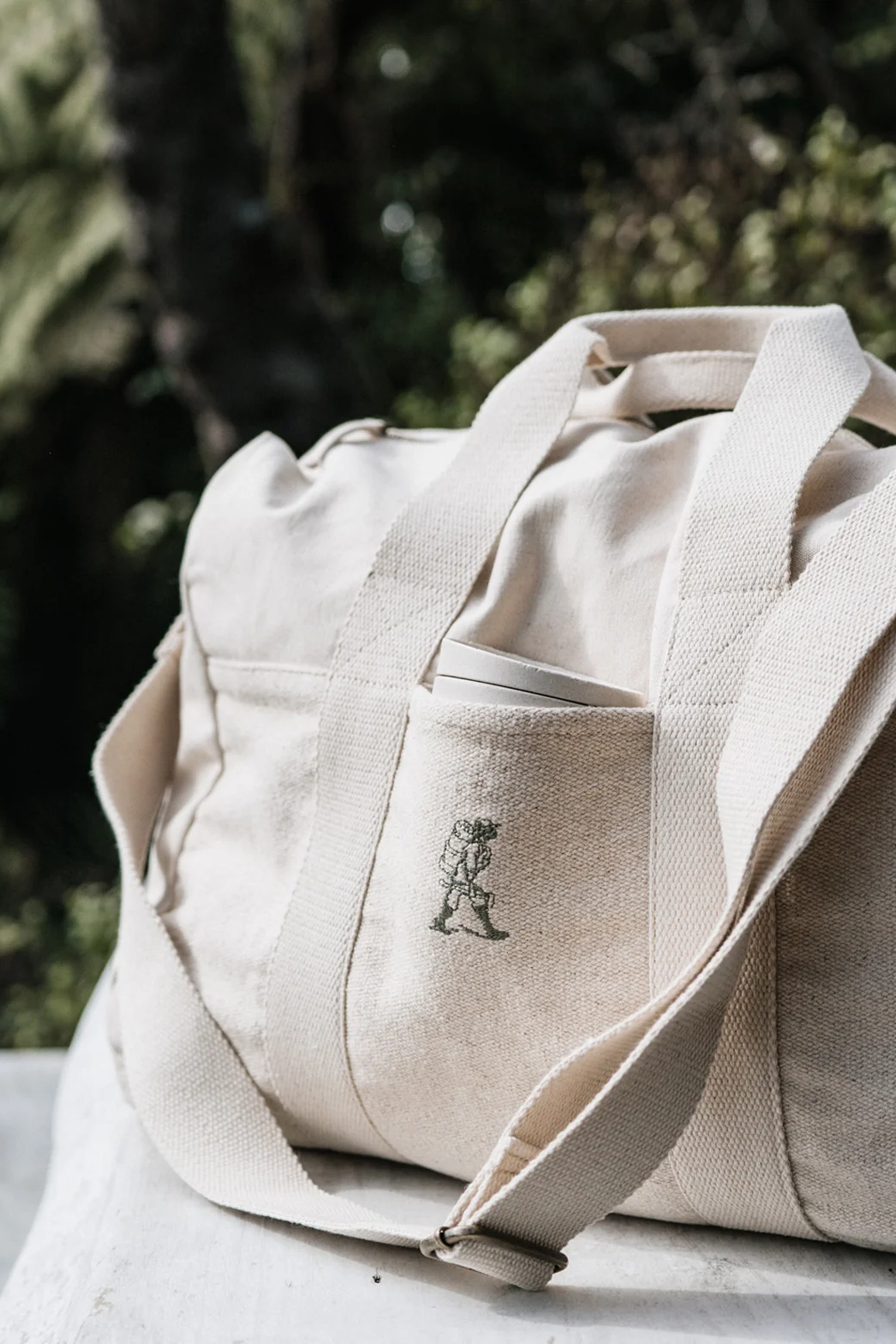 Wanderer Canvas Overnight Bag - Natural