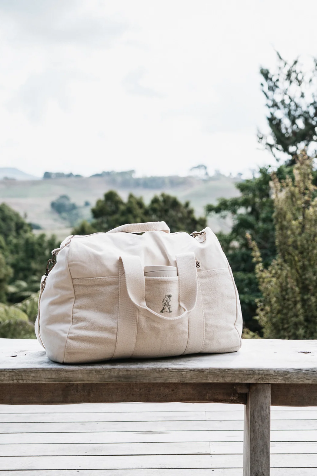 Wanderer Canvas Overnight Bag - Natural