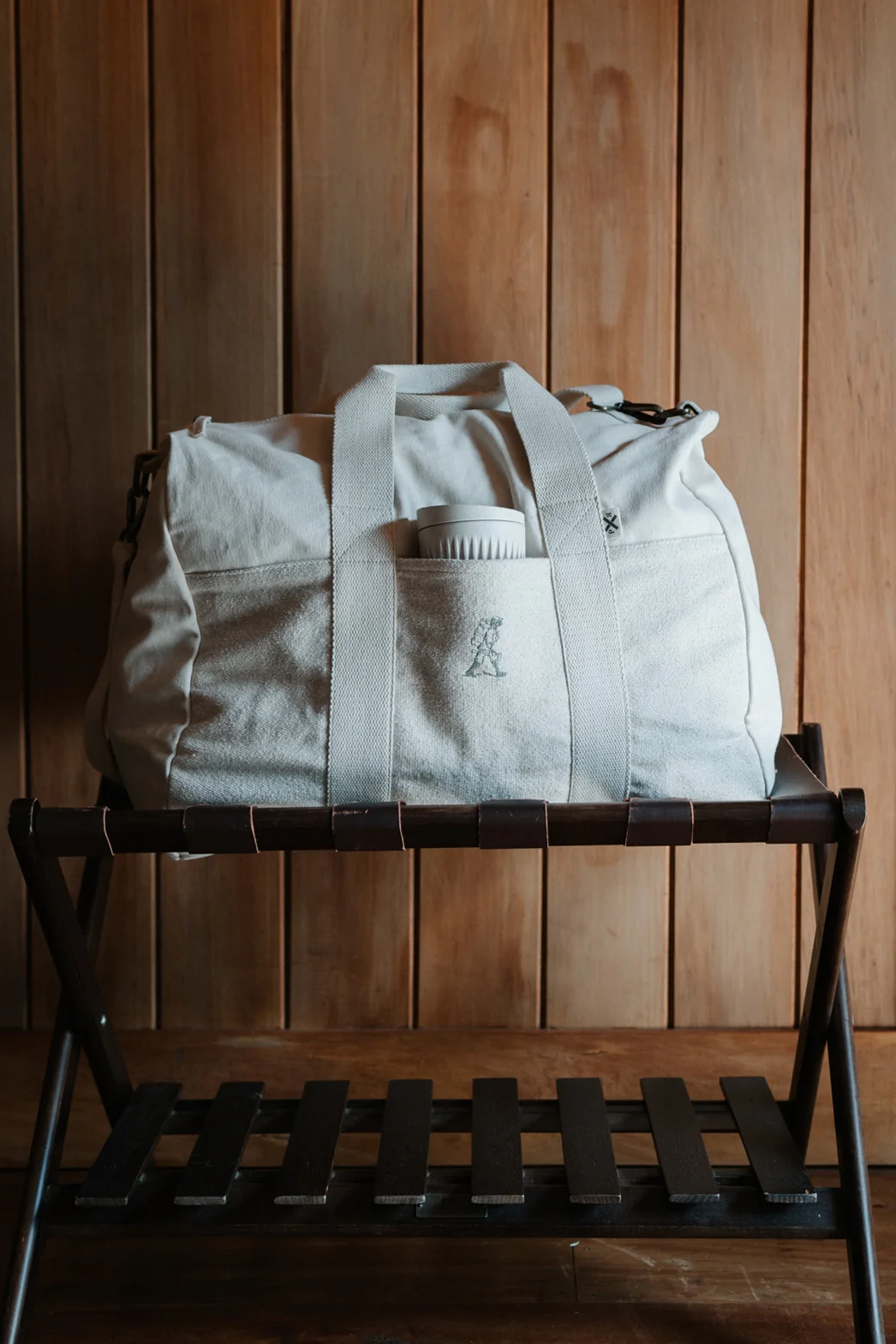 Wanderer Canvas Overnight Bag - Natural