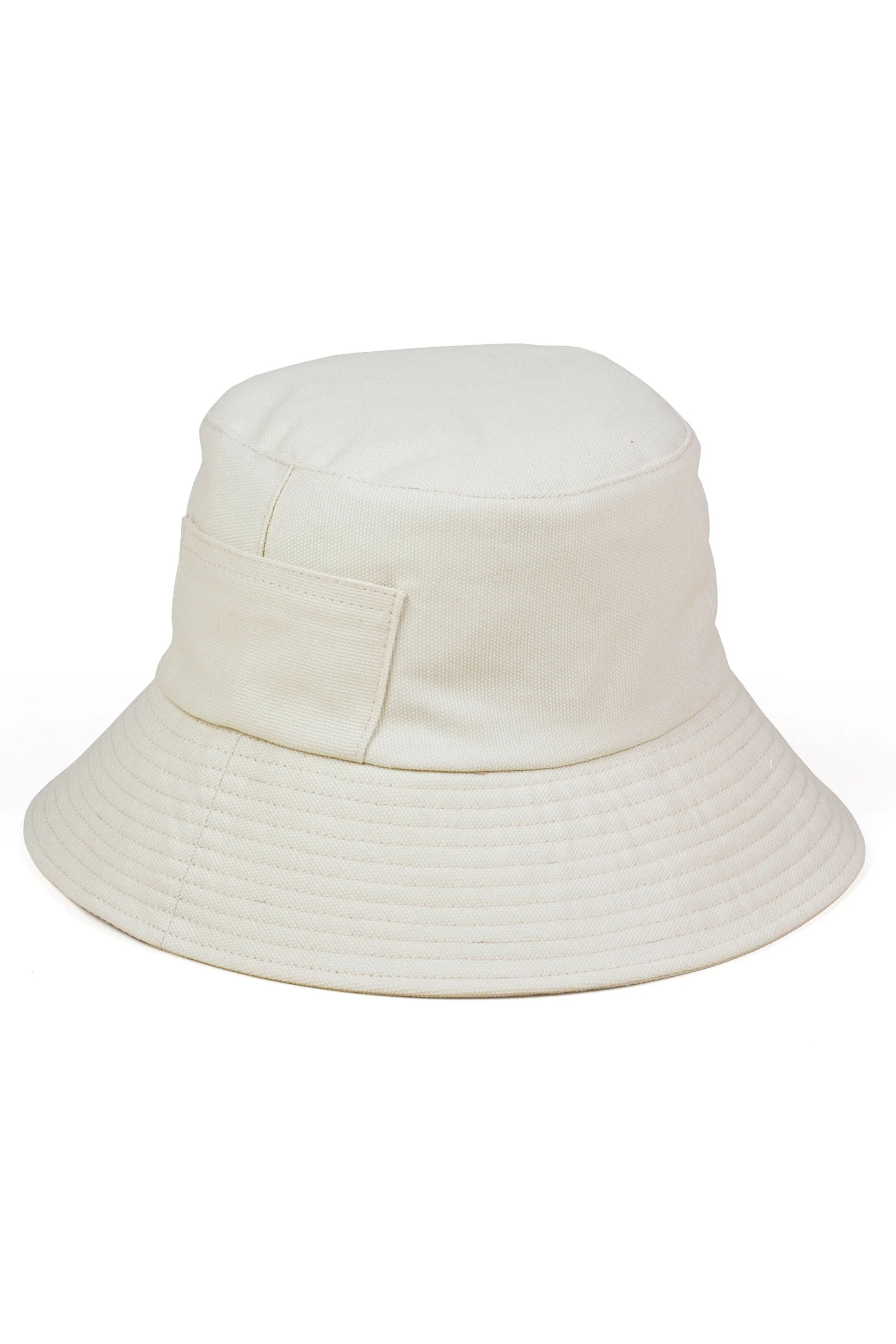 Wave Canvas Bucket Hat - Beige