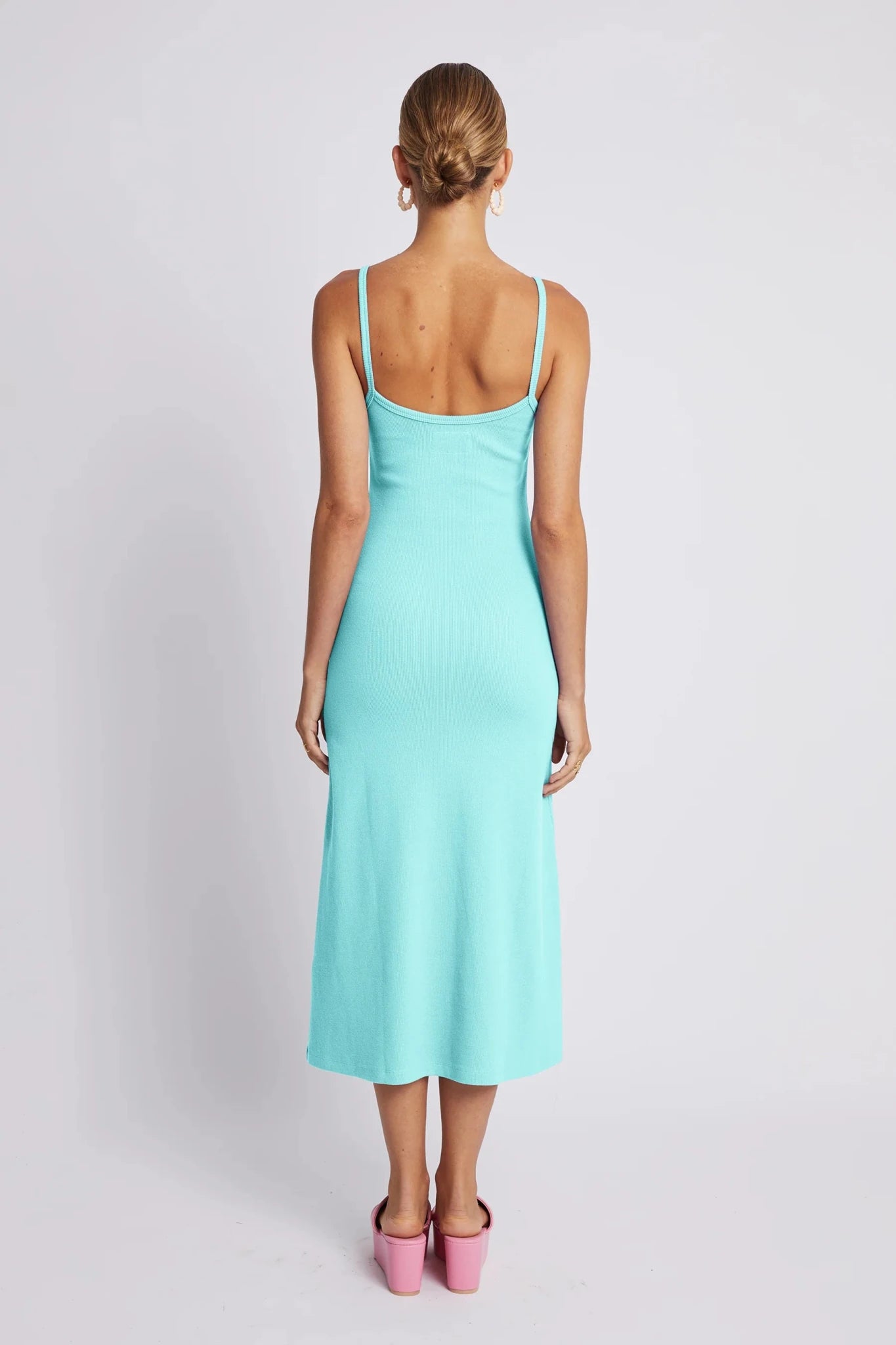 A - Line Midi Dress - Aqua - Midi Dresses - Summi Summi