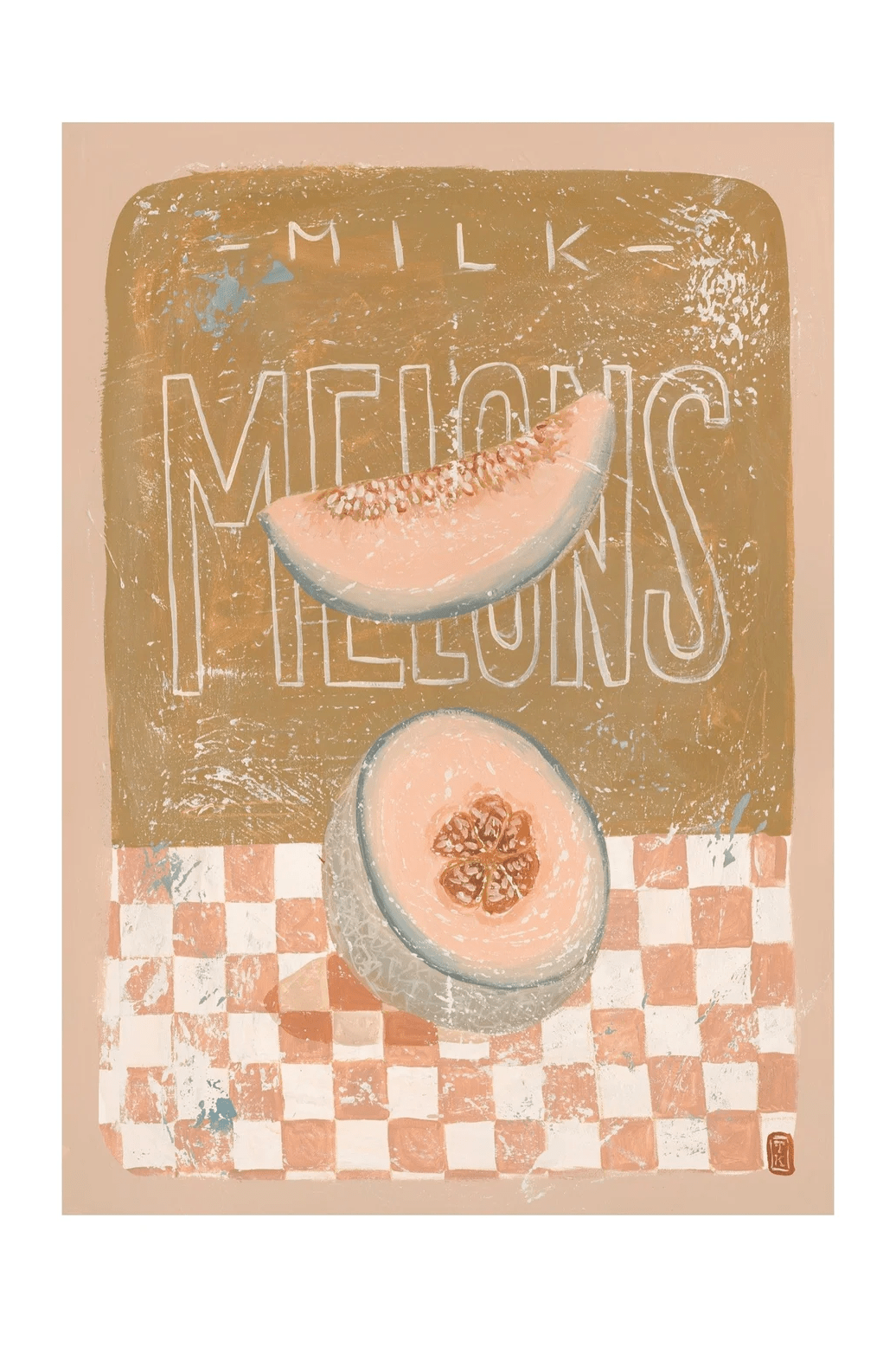 A4 Print - Milk Melons - Wall Art - Tahnee Kelland - Women's fashion at The Freedom State