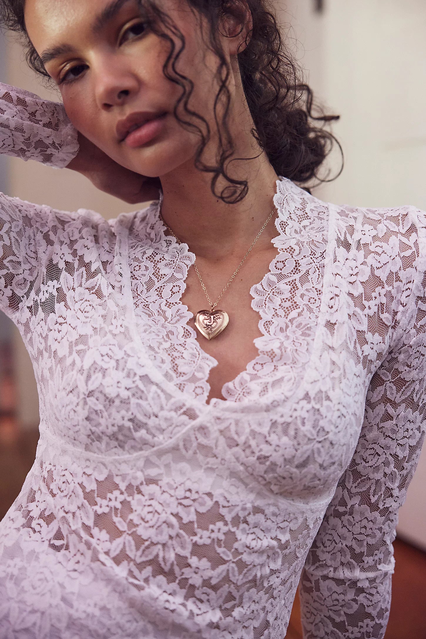 All Day Lace Long Sleeve - Ivory