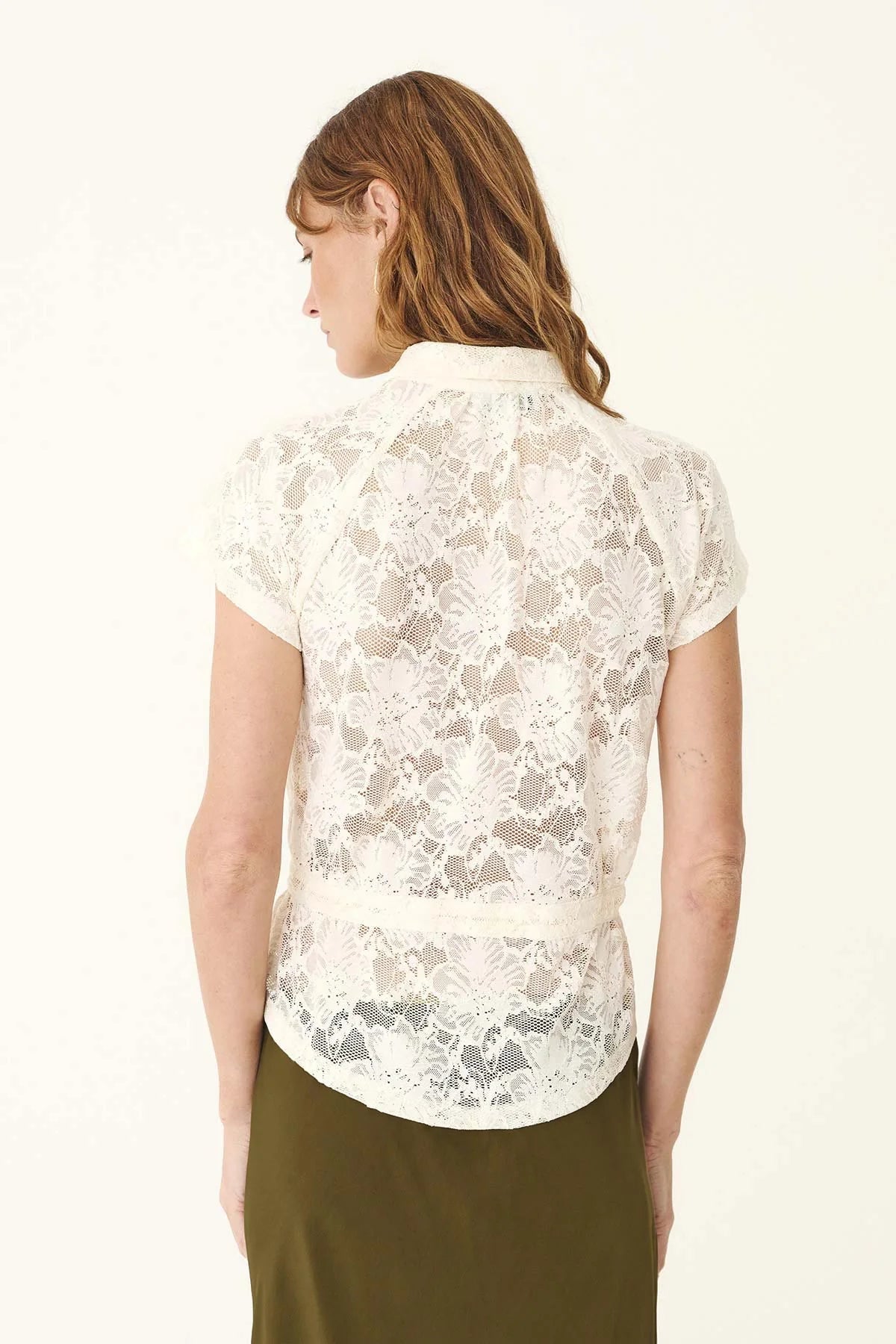 Allie Peplum Blouse - Creme Lace - Fashion Tops - Rowie The Label - Women's fashion at The Freedom State