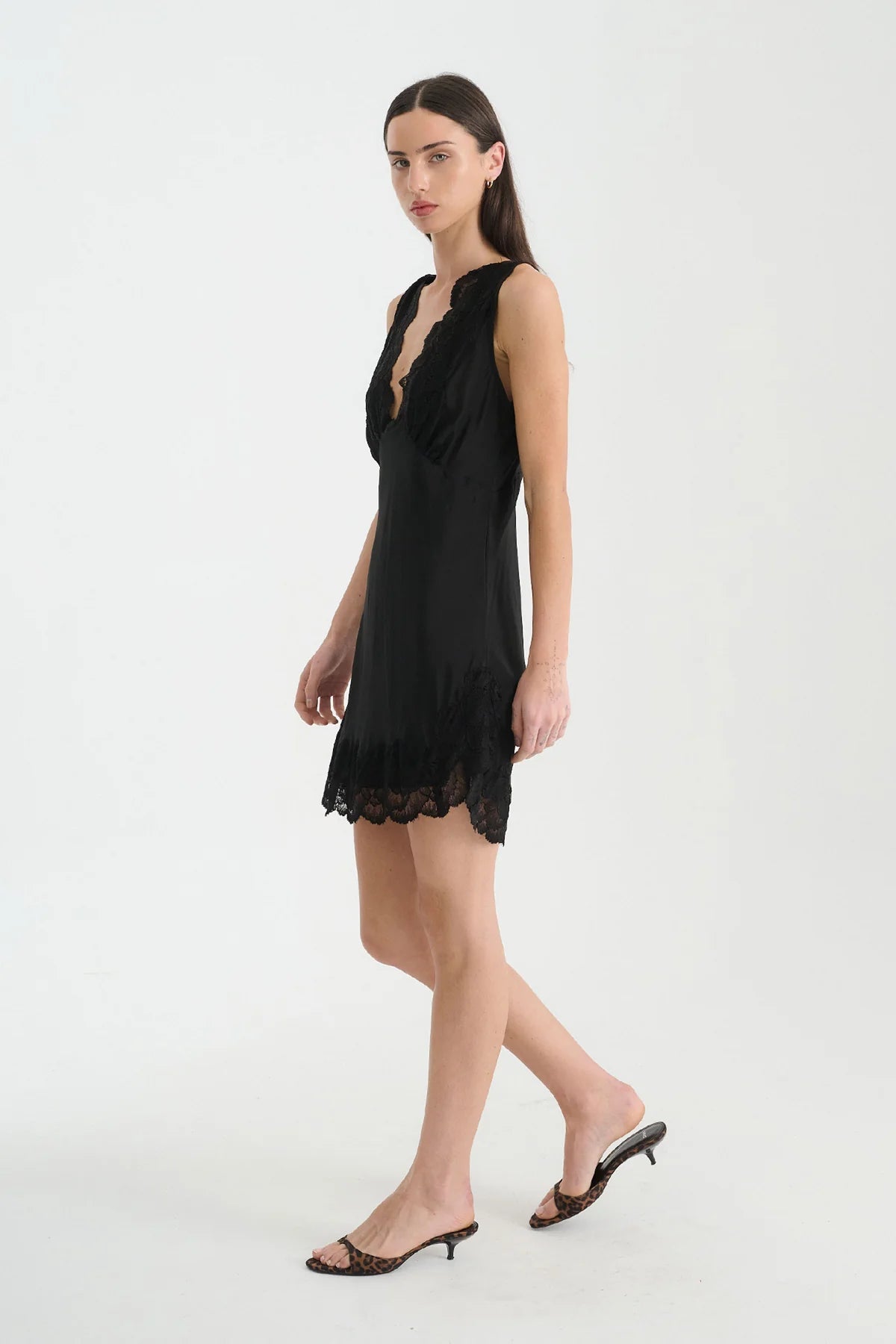 Annie Silk Mini Dress - Noir - Mini Dresses - Rowie The Label - Women's fashion at The Freedom State
