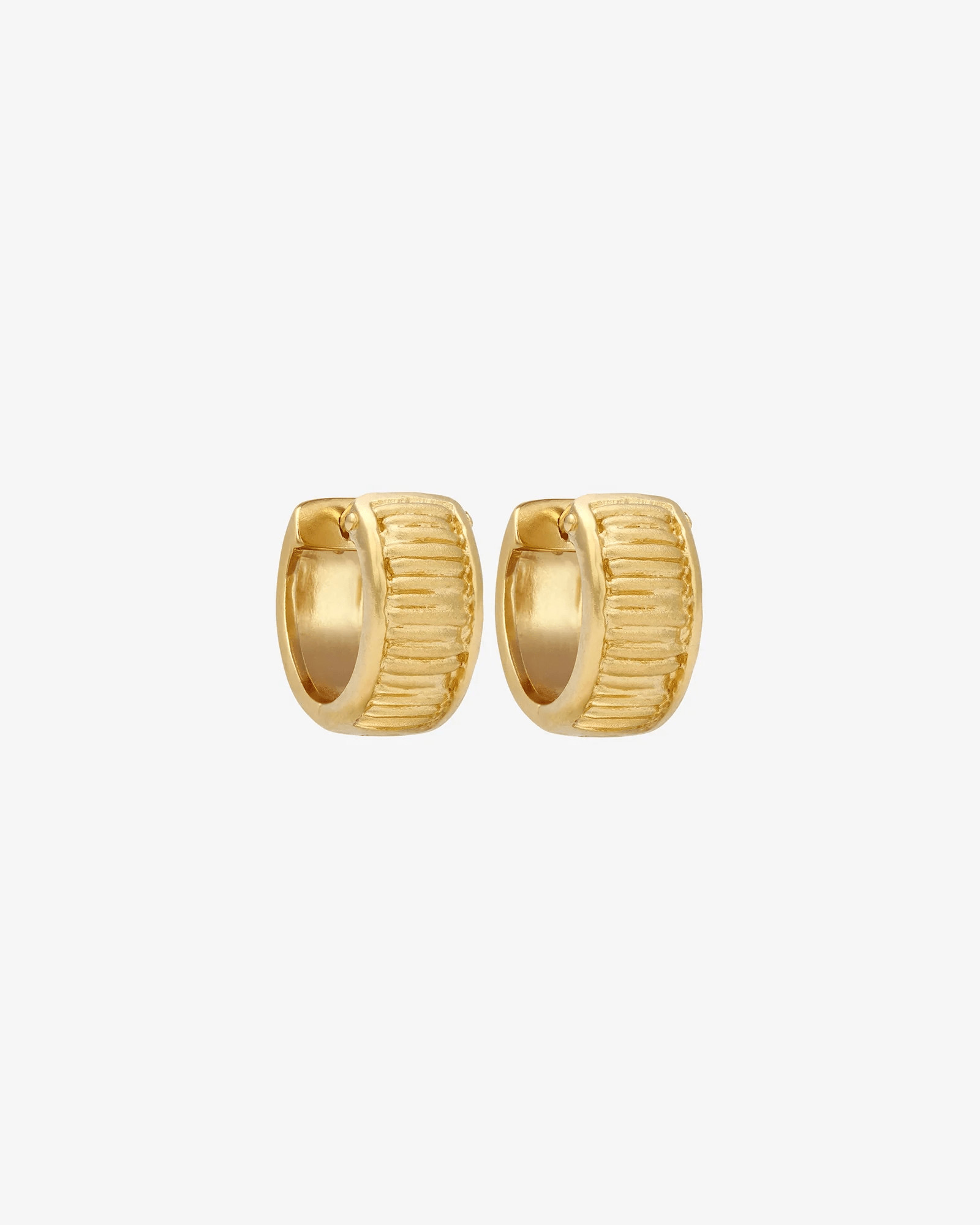 Arete Wide Huggies - Gold - Earrings - Temple Of The Sun - Women's fashion at The Freedom State