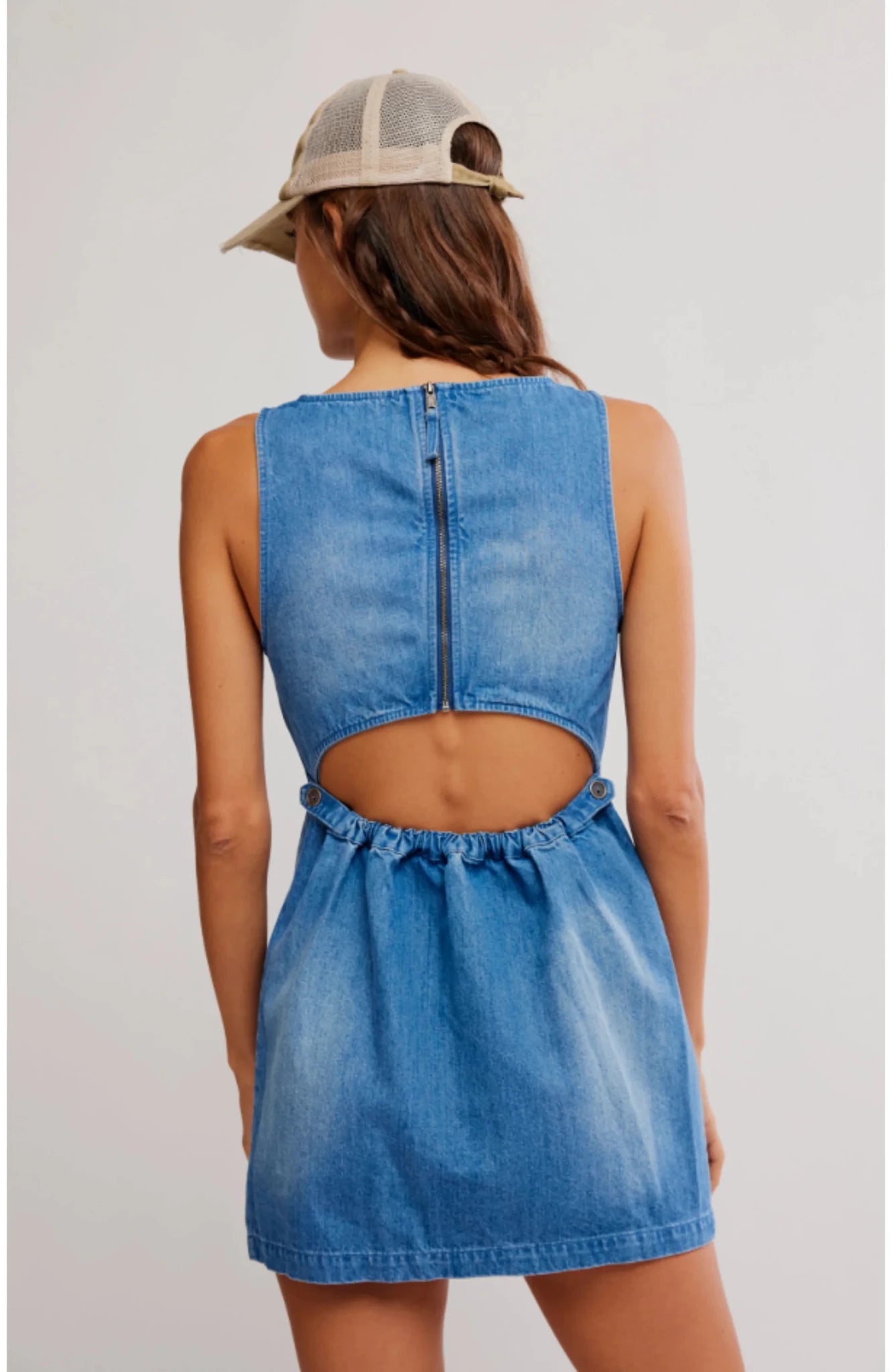 Atlas Denim Mini Dress - Mini Dresses - Free People - Women's fashion at The Freedom State