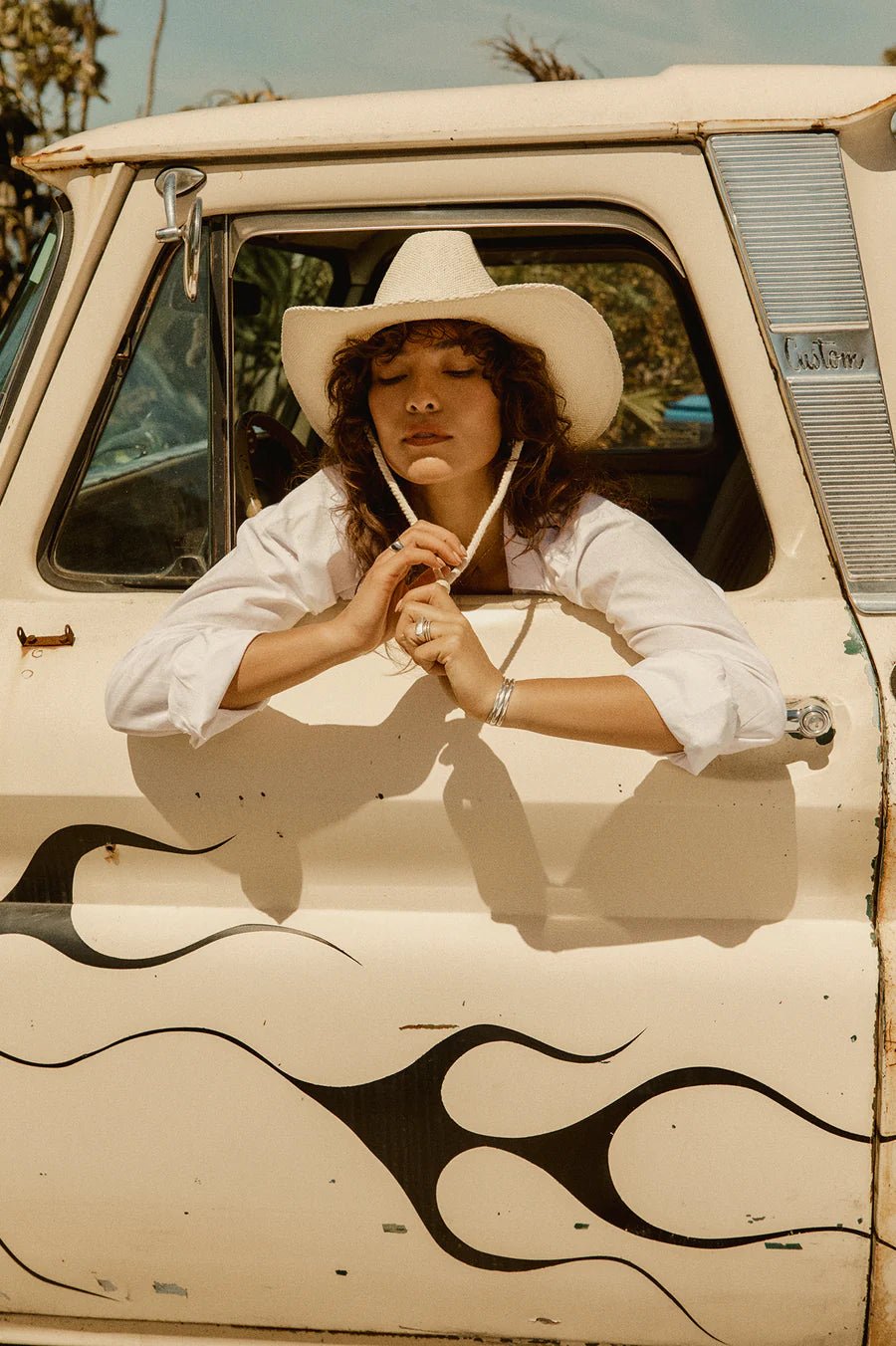 Austin Straw Cowboy - Bone - Straw Hat - Brixton - Women's fashion at The Freedom State