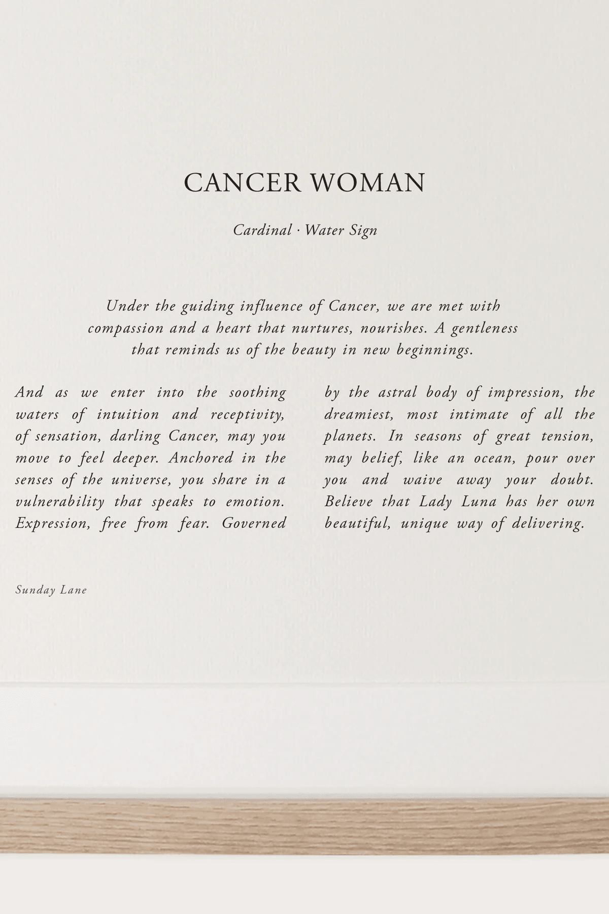 Cancer 5 - Wall Art - Sunday Lane - Women's fashion at The Freedom State