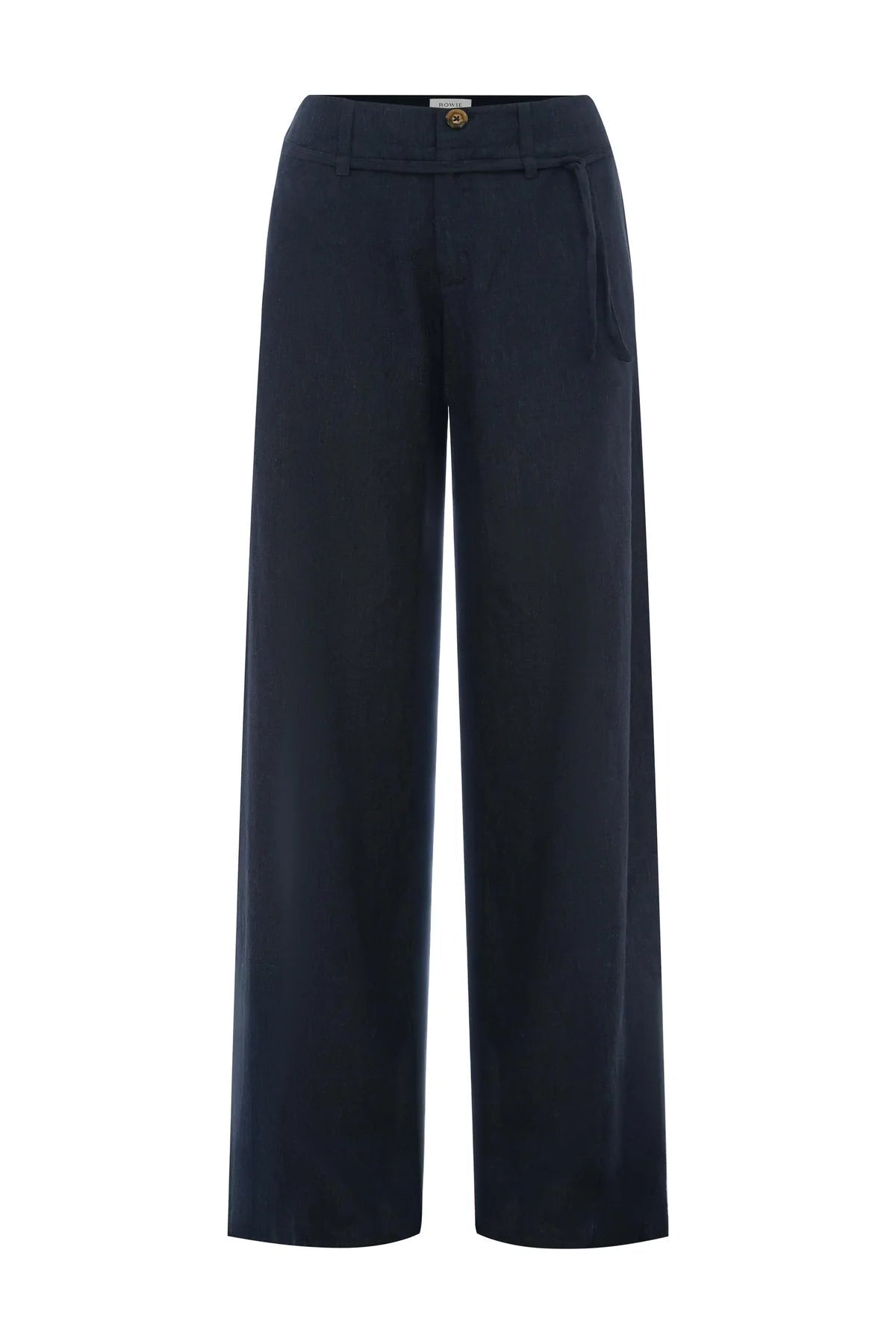 Carlotta Linen Curve Pants - Ink - Pants - Rowie The Label - Women's fashion at The Freedom State