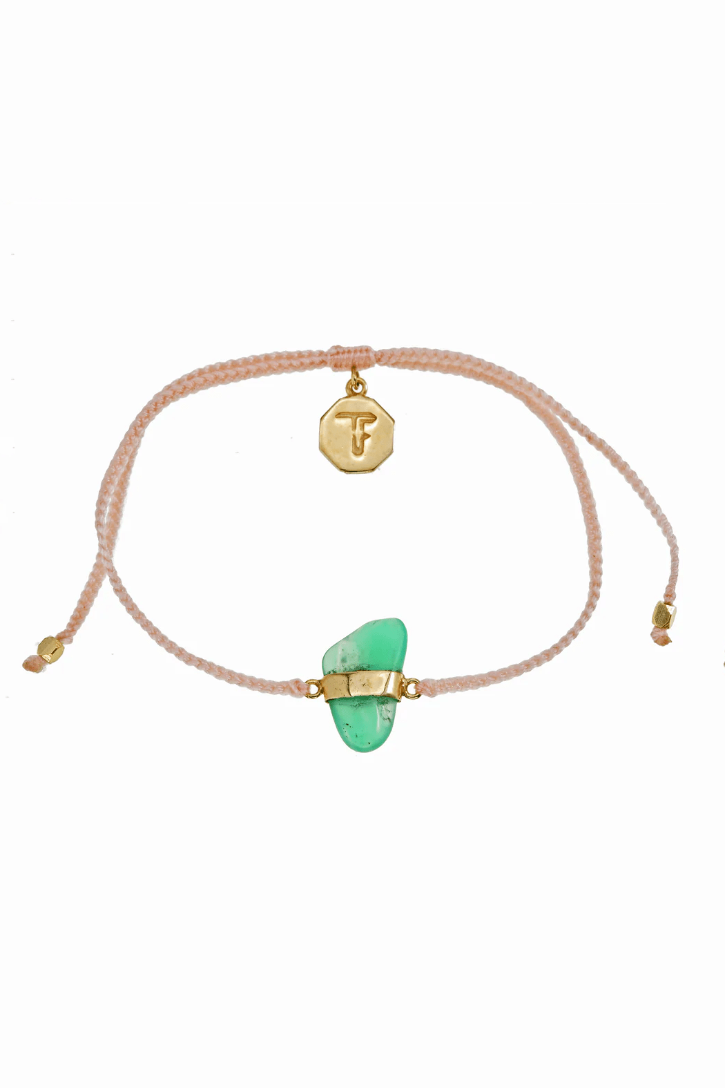 Chrysophase Crystal Bracelet | Pale Pink - Gold - Bracelets - Tiger Frame - Women's fashion at The Freedom State