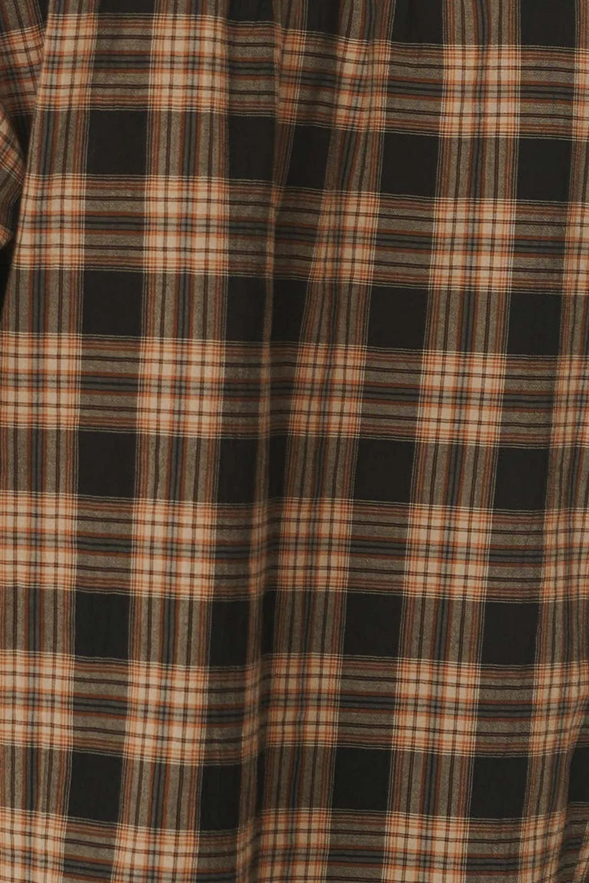 Cora Long Sleeve Blouse - Tobacco Plaid