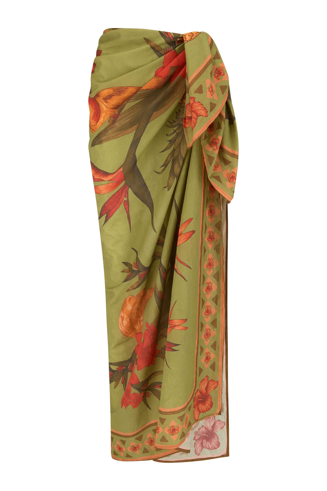 Cuban Tropical Sarong - Lime - Sarongs - Wandering Folk - Women's fashion at The Freedom State