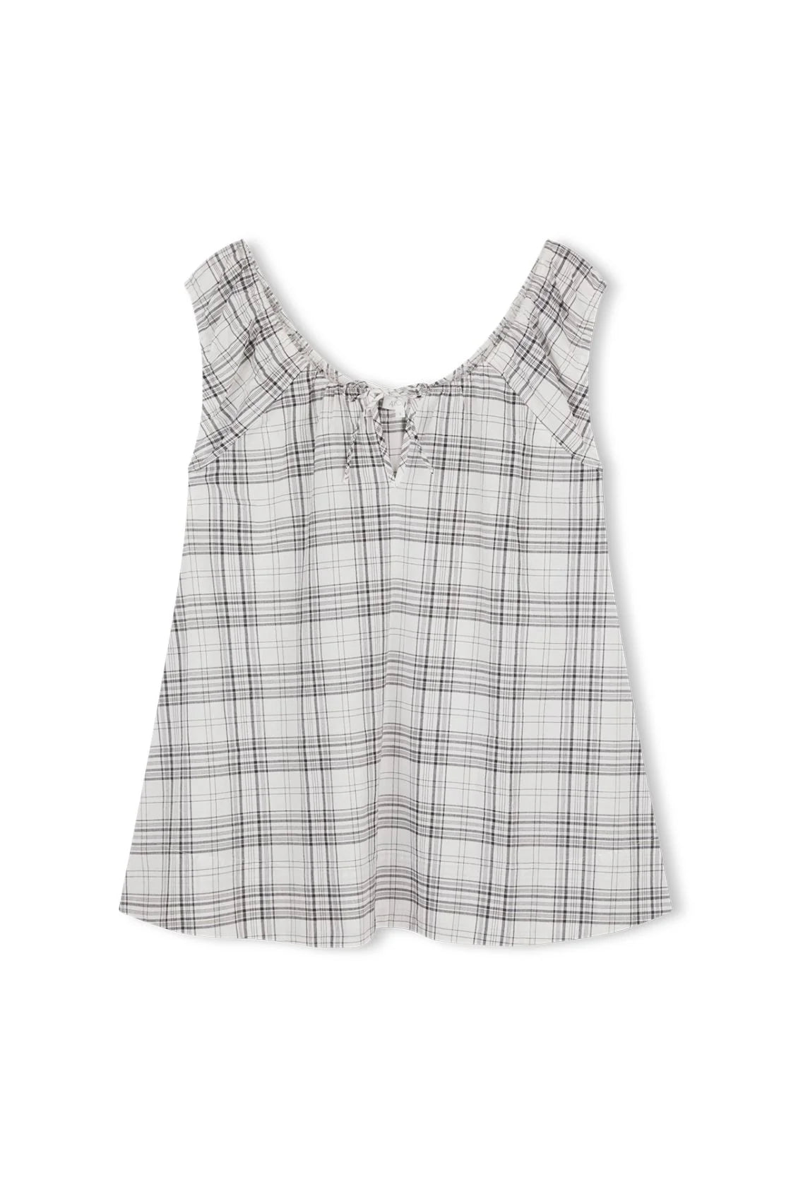 Delilah Dress - Black/Cream Check