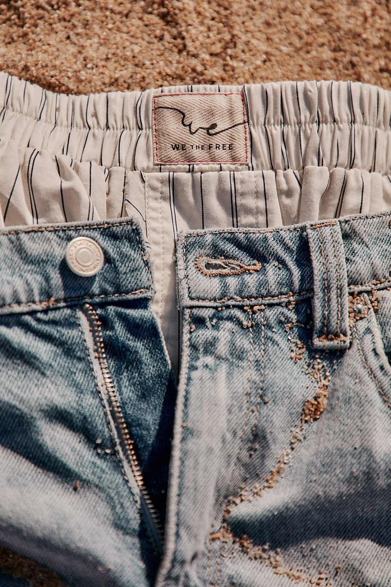 Day To Day Striped Boxer - Ivory Combo - Shorts - Free People