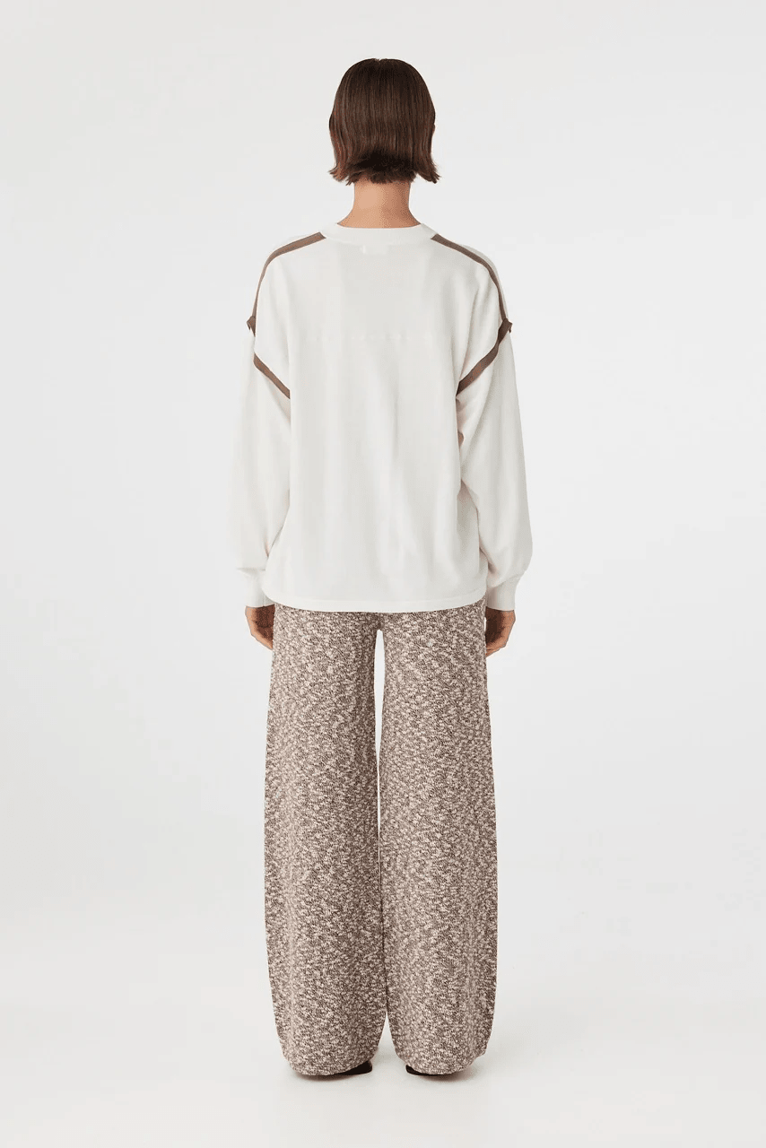 Eden Long Sleeve Tee - Cream / Espresso - Knitwear - Arcaa Movement - Women's fashion at The Freedom State