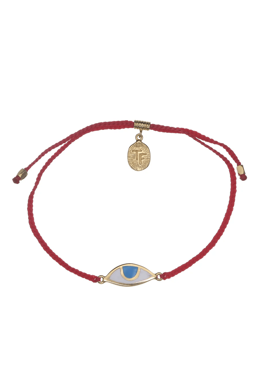 Eye Protection Bracelet | Red/Sky Blue Eye - Gold - Bracelets - Tiger Frame - Women's fashion at The Freedom State