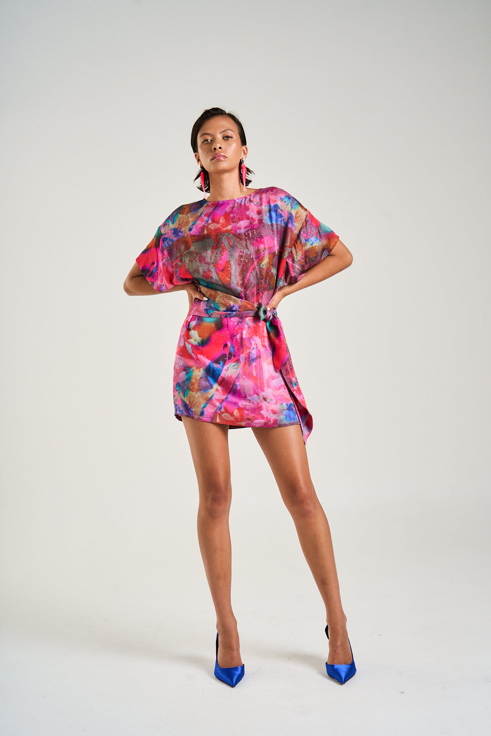 Tie Front Dress - Fish Tank