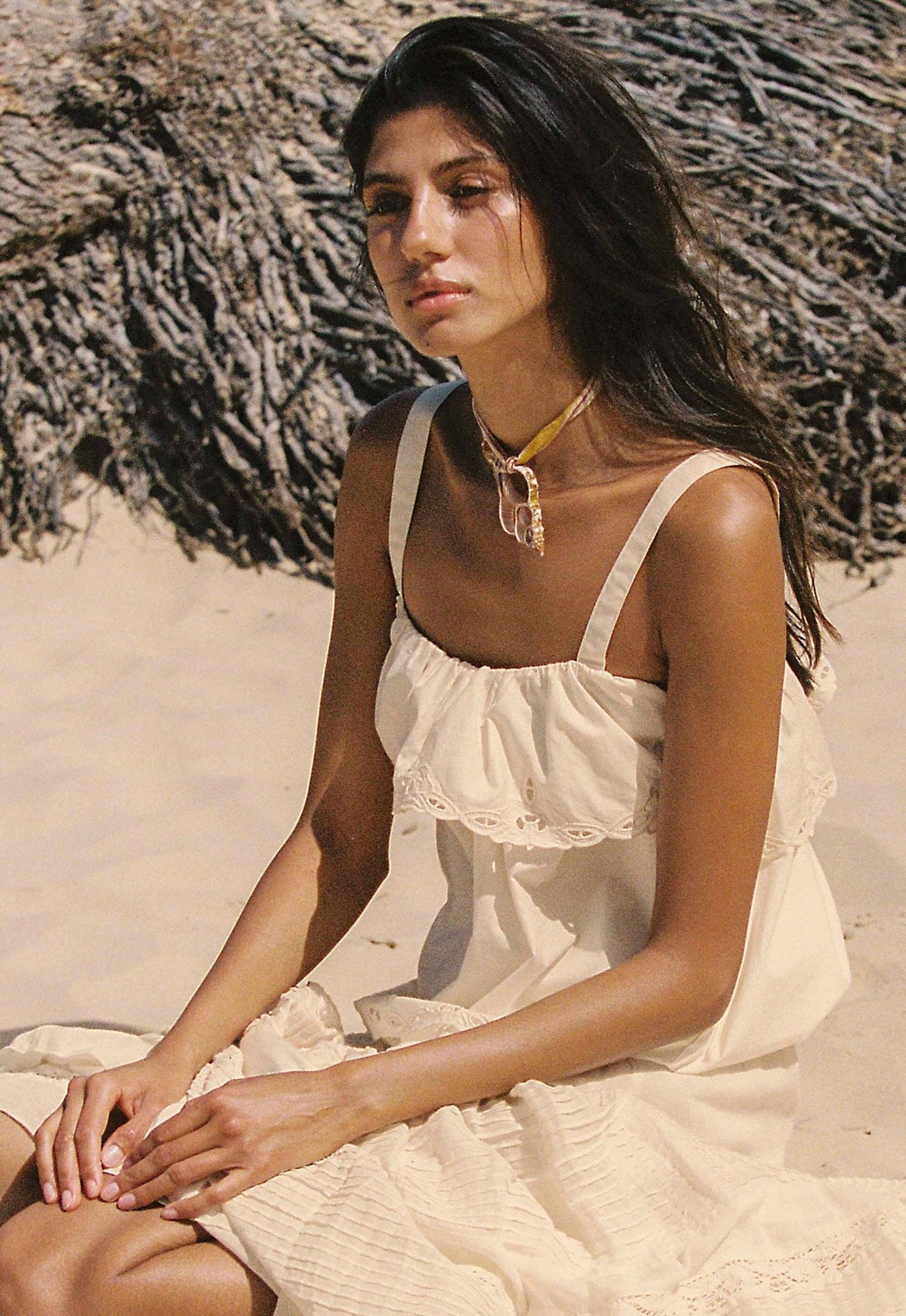 Fleur De Lis Cami - Ivory - Fashion Tops - Spell - Women's fashion at The Freedom State