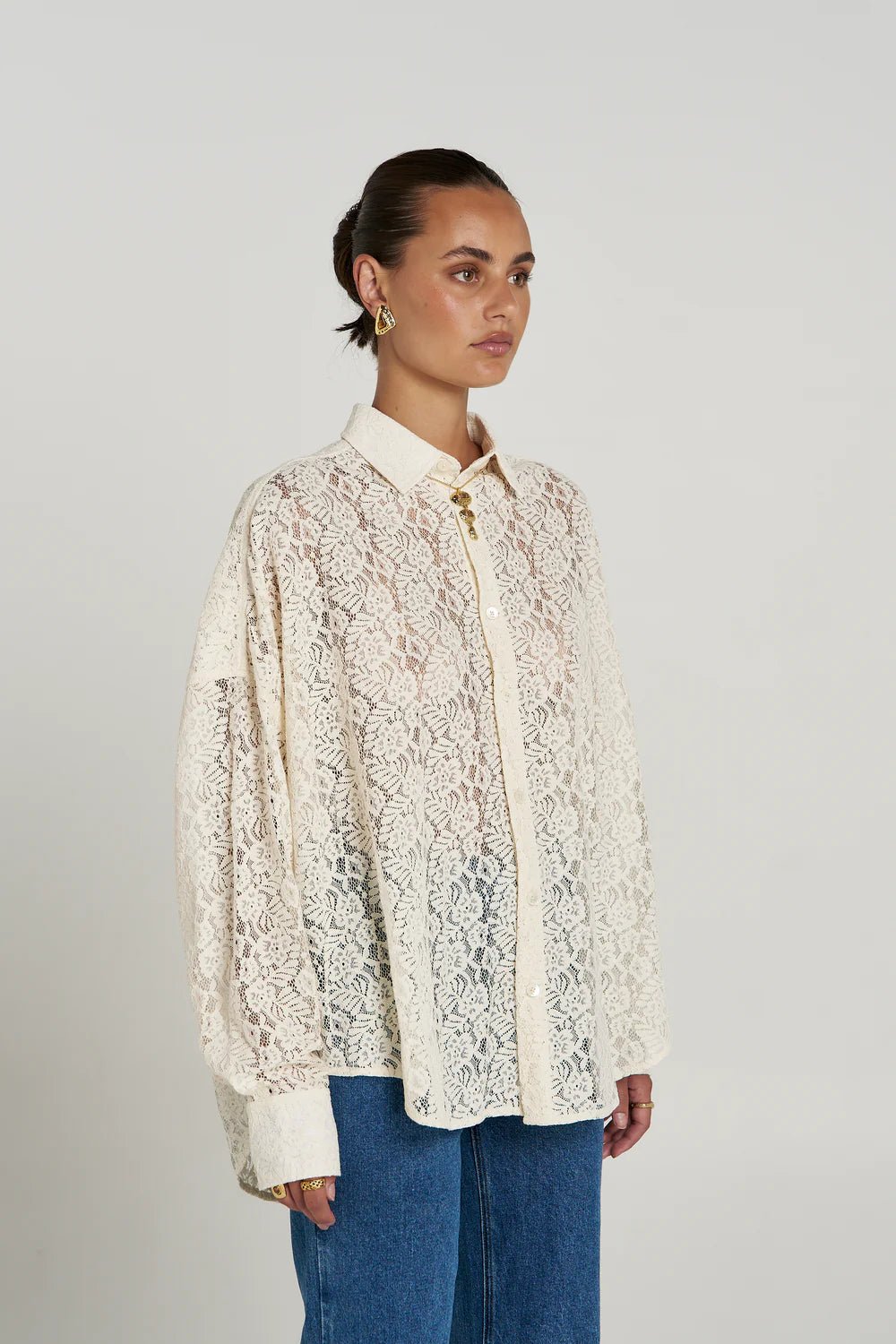 Fleur LS Shirt - Ecru - Shirts - Summi Summi - Women's fashion at The Freedom State