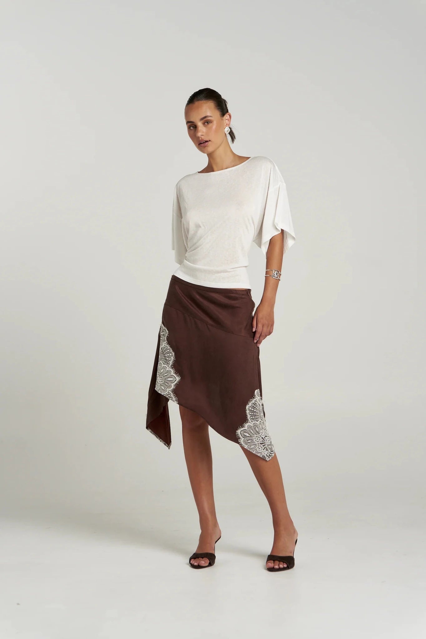 Florence Asym Skirt - Espresso - Skirts - Summi Summi - Women's fashion at The Freedom State