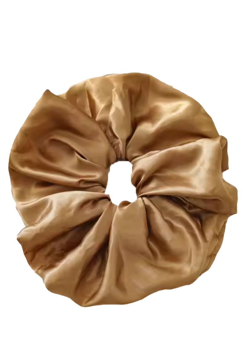 Oversized Satin Scrunchie - Gold