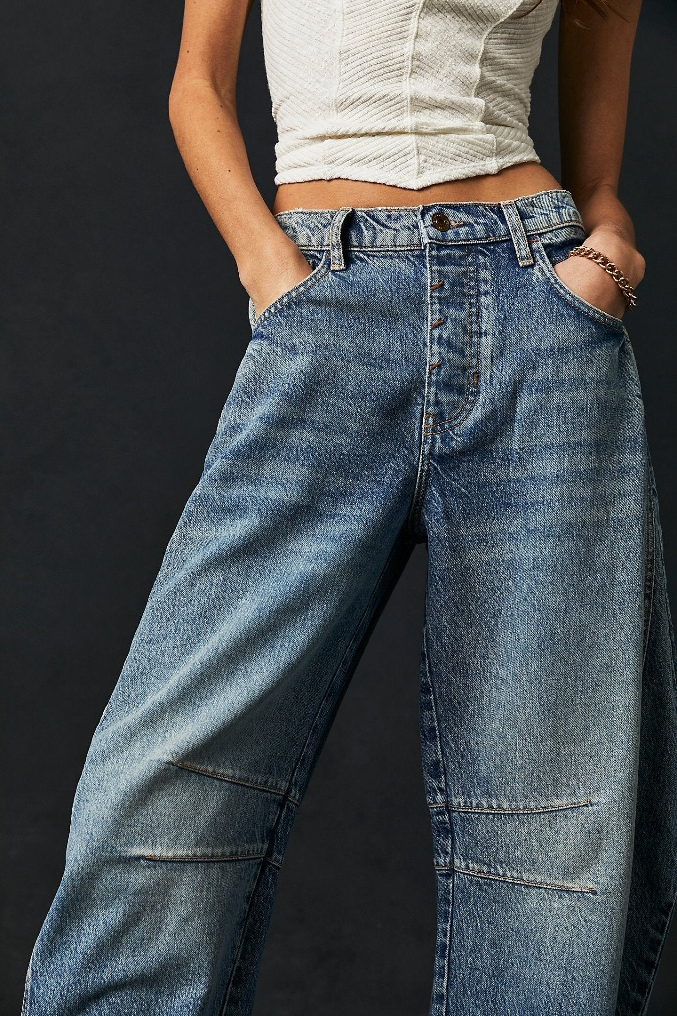 Good Luck Barrel Jean - Ultra Light Beam - Jeans - Free People - Women's fashion at The Freedom State