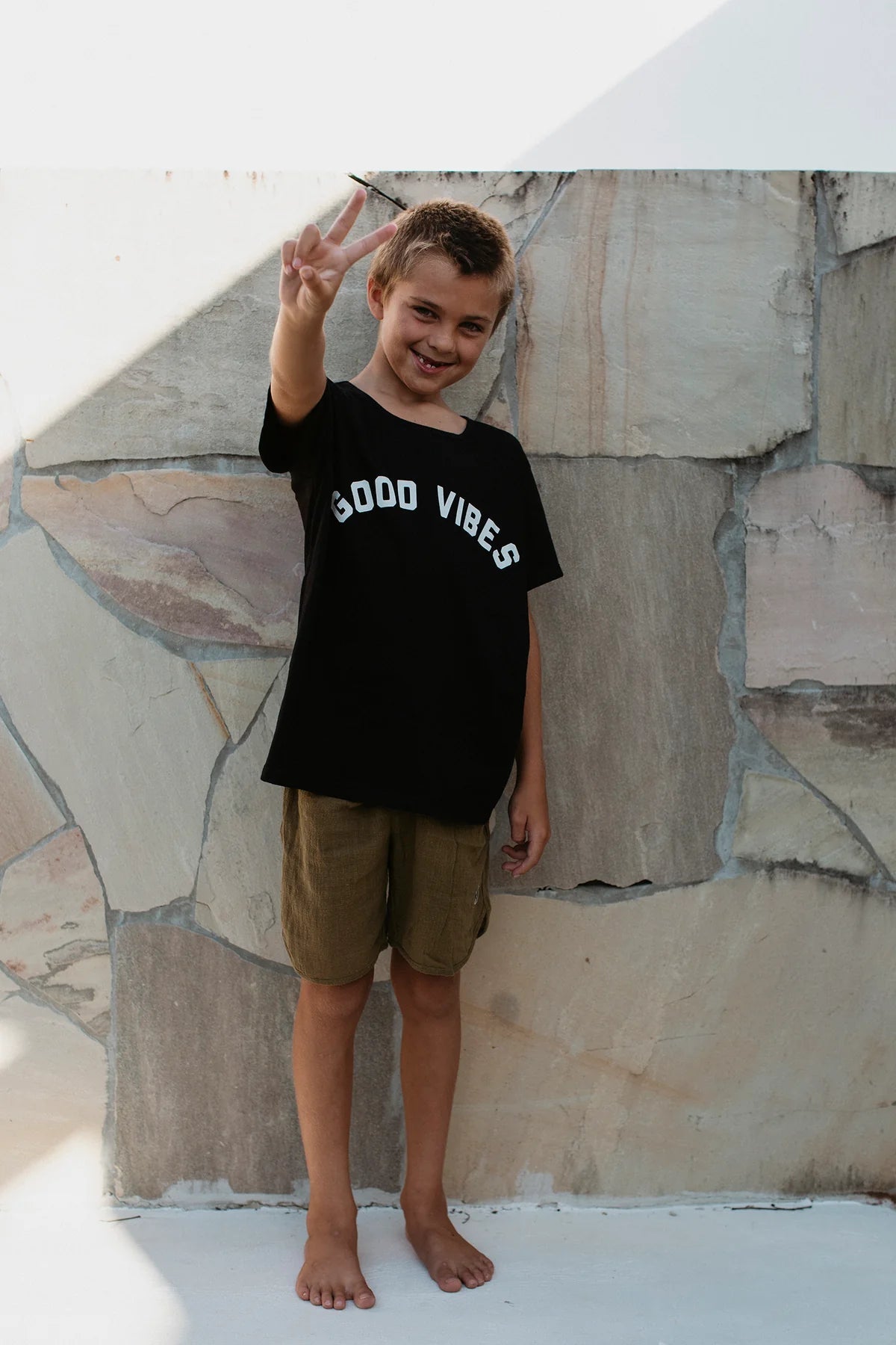 Good Vibes Kids Tee - Black - Kids - Sweet Child Of Mine - Women's fashion at The Freedom State