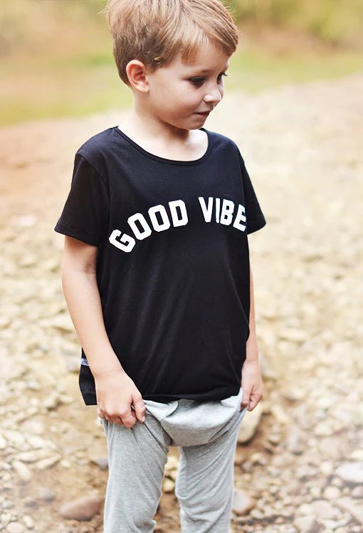Good Vibes Kids Tee - Black - Kids - Sweet Child Of Mine - Women's fashion at The Freedom State