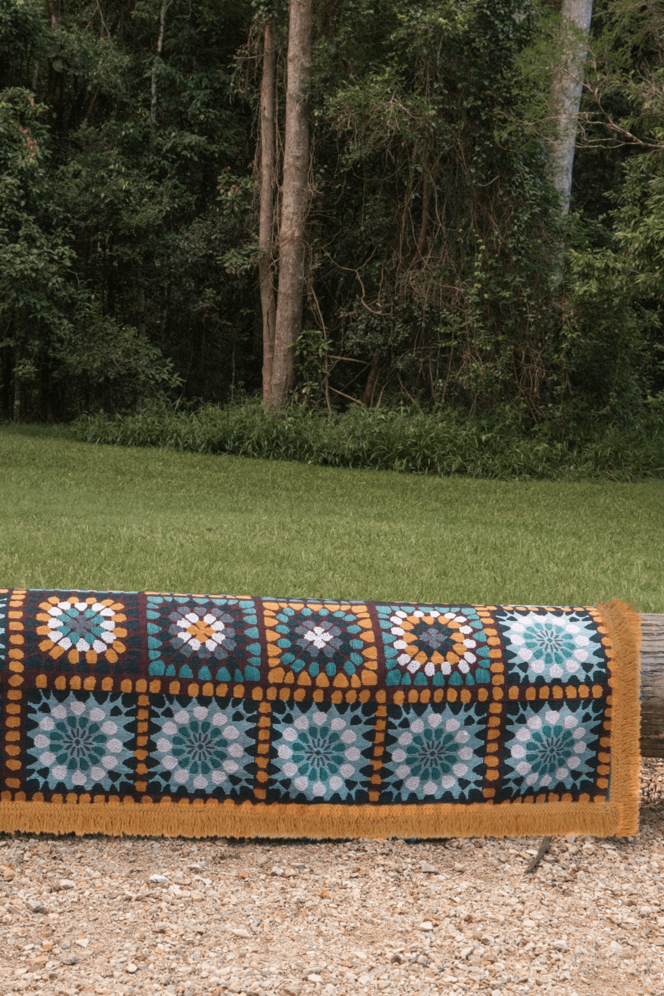 Granny Square Throw - Kingfisher - Rugs & Throws - Wandering Folk - Women's fashion at The Freedom State