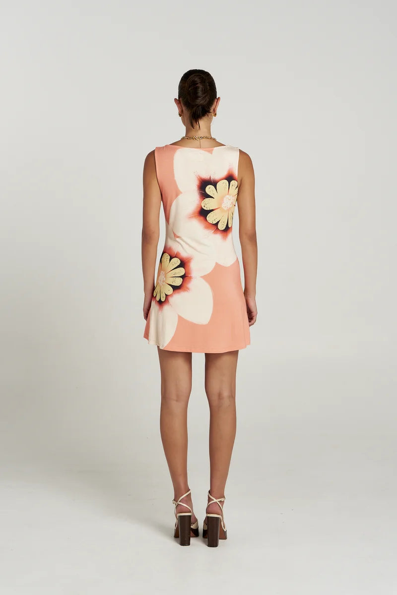 Boatneck Mini Dress - Harlequin