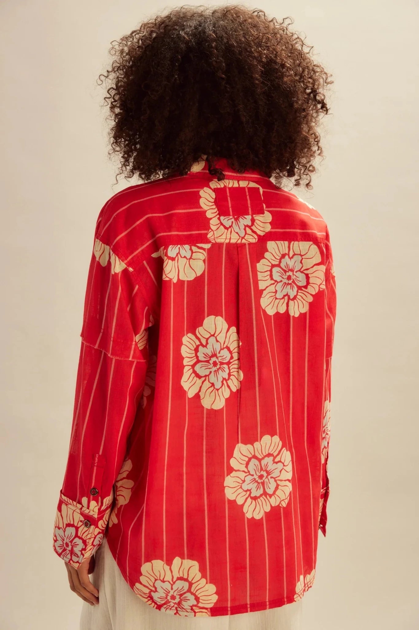 Hidden Flower Camo Shirt - Cherry Combo - Fashion Tops - Free People - Women's fashion at The Freedom State