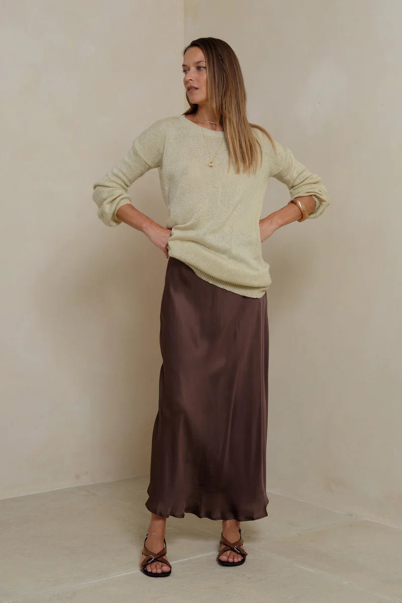 Joplin Skirt - Chocolate - Skirts - Lilya - Women's fashion at The Freedom State