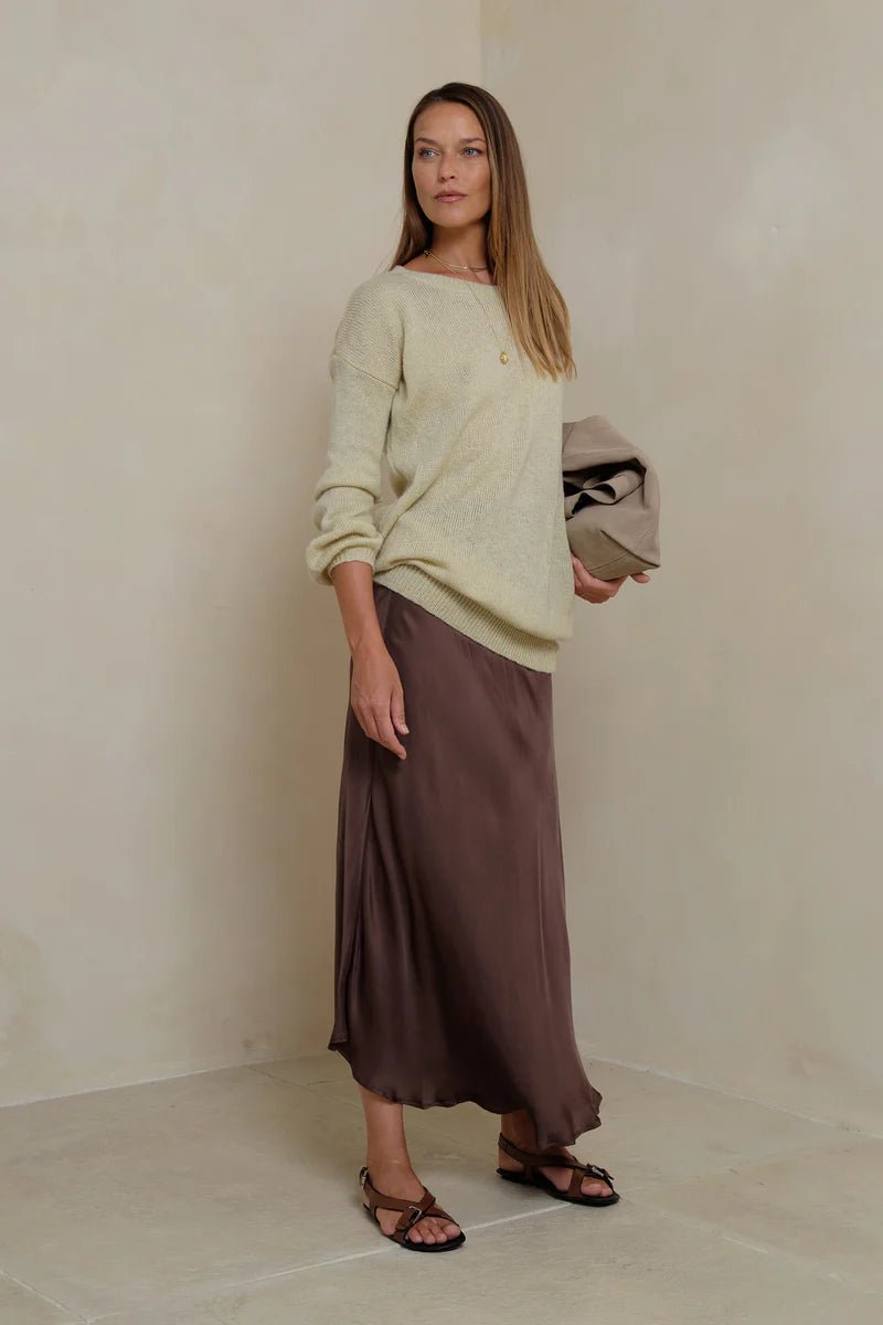 Joplin Skirt - Chocolate - Skirts - Lilya - Women's fashion at The Freedom State