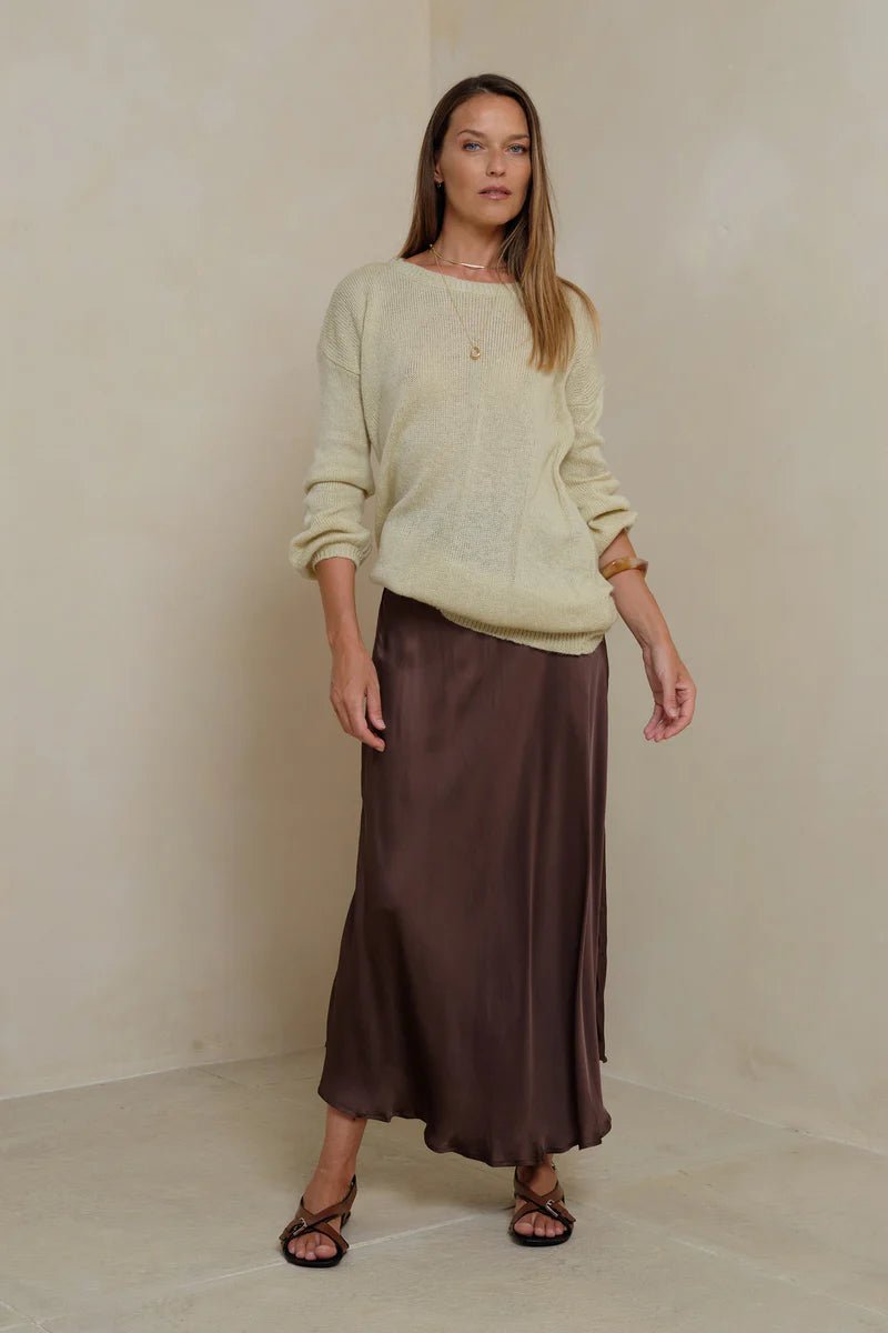 Joplin Skirt - Chocolate - Skirts - Lilya - Women's fashion at The Freedom State