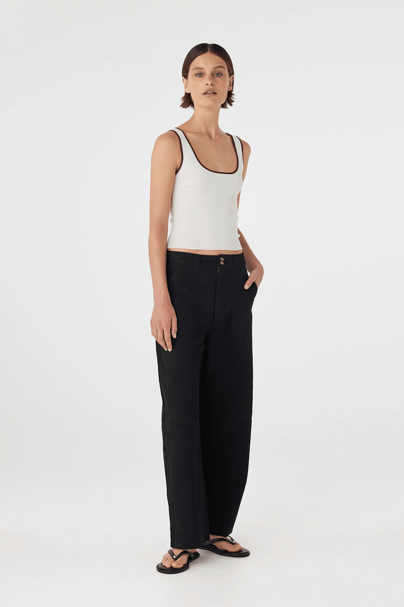Kaya Tank - Cream/Merlot - Singlets - Arcaa Movement - Women's fashion at The Freedom State