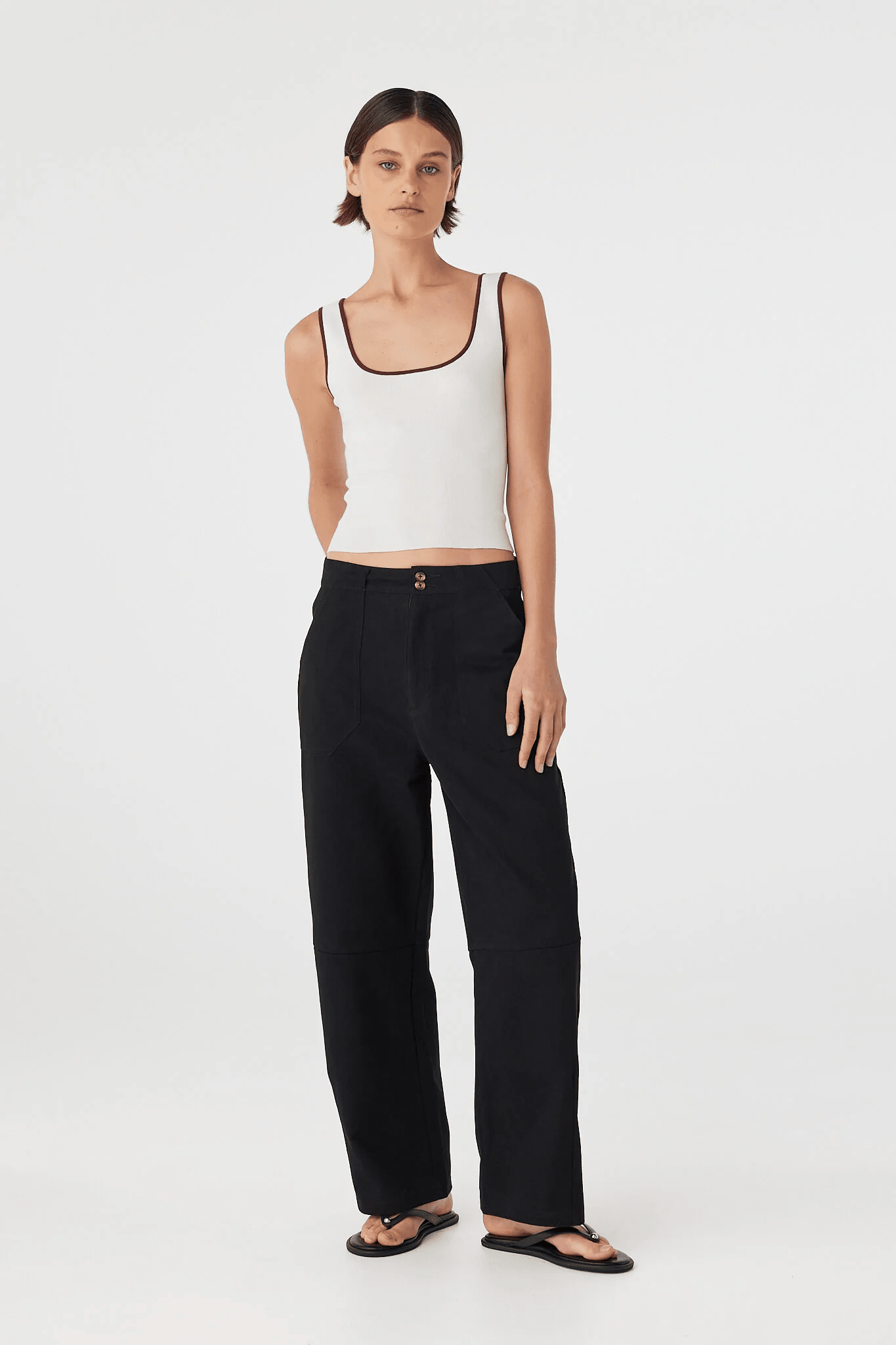 Kaya Tank - Cream/Merlot - Singlets - Arcaa Movement - Women's fashion at The Freedom State