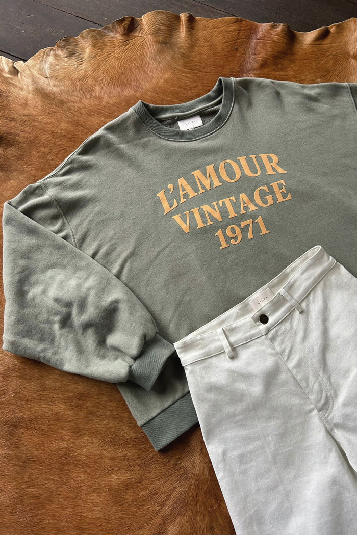 L'Amour Vintage Sweater - Faded Green