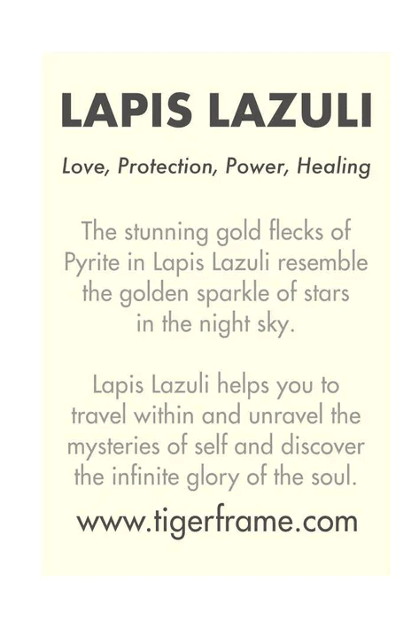 Lapis Lazuli Crystal Bracelet | Blue and White - Gold - Bracelets - Tiger Frame - Women's fashion at The Freedom State