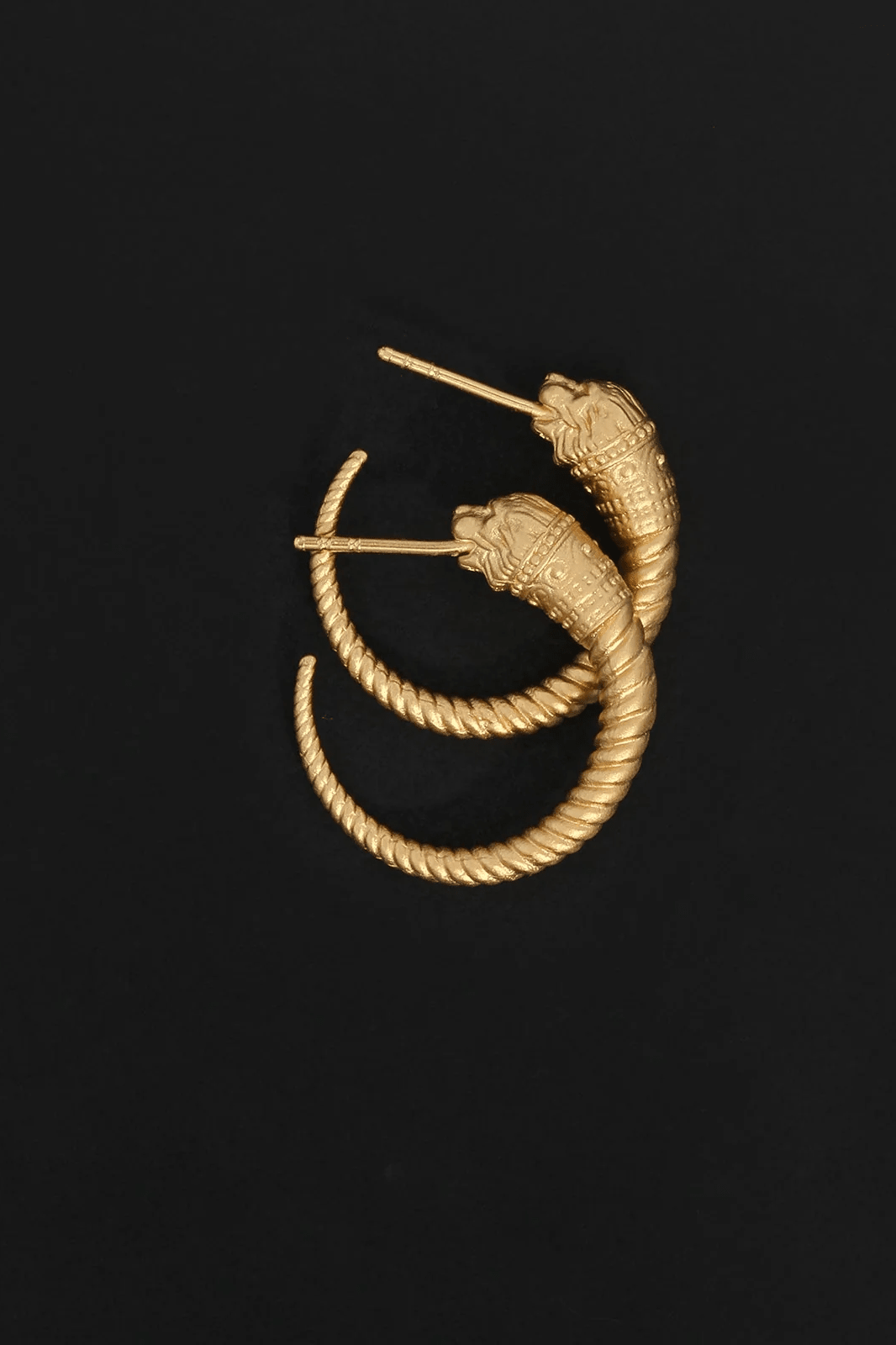 Loulon Lion Hoops - Gold - Earrings - Temple Of The Sun - Women's fashion at The Freedom State