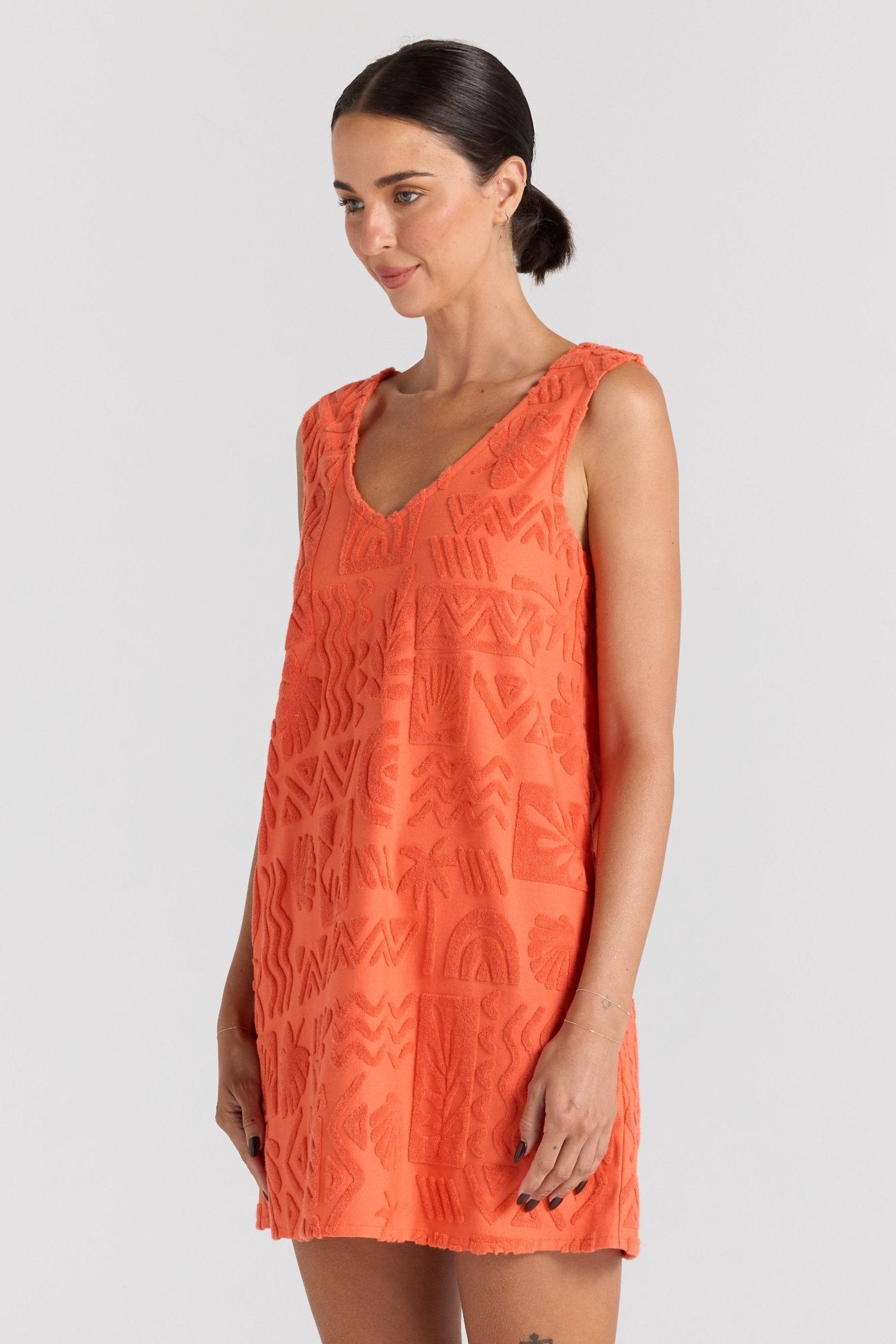 Mai Tai V Tunic Dress - Tangelo - Mini Dresses - Poolside Paradiso - Women's fashion at The Freedom State