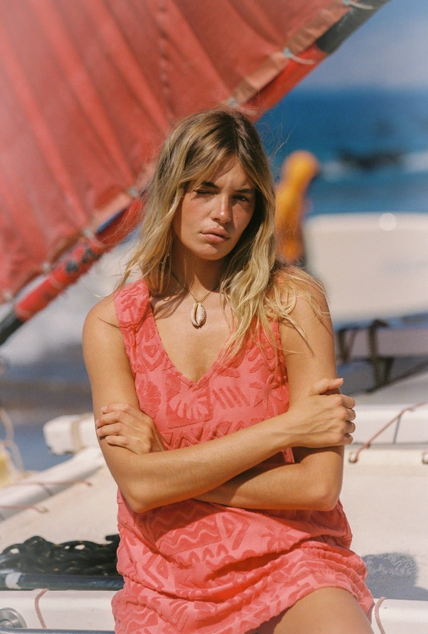 Mai Tai V Tunic Dress - Tangelo - Mini Dresses - Poolside Paradiso - Women's fashion at The Freedom State