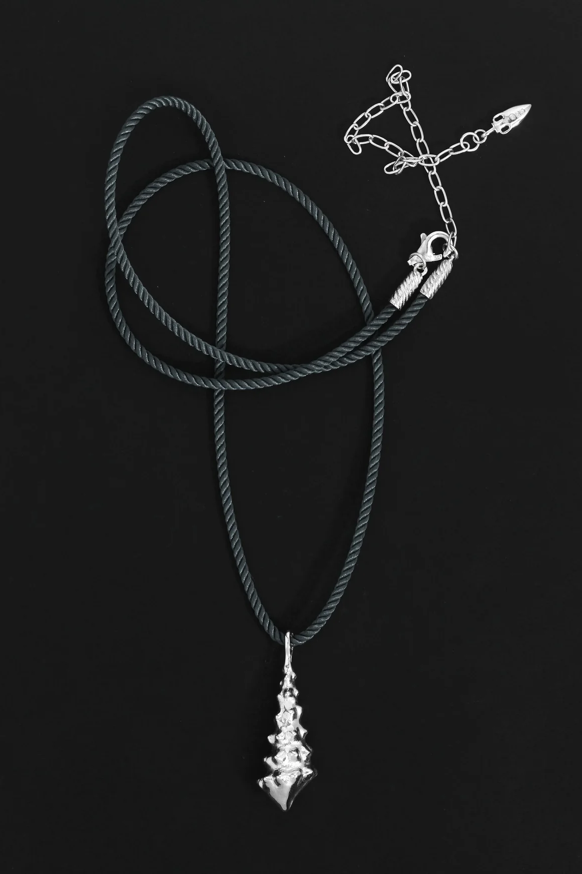 Marine Cord Necklace - Silver