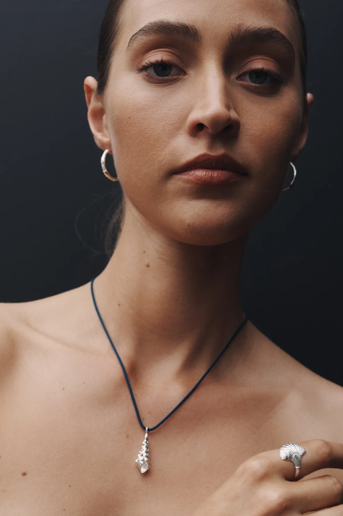 Marine Cord Necklace - Silver